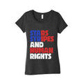 Starts Stripes Human Rights July 4th Womens Triblend Tee