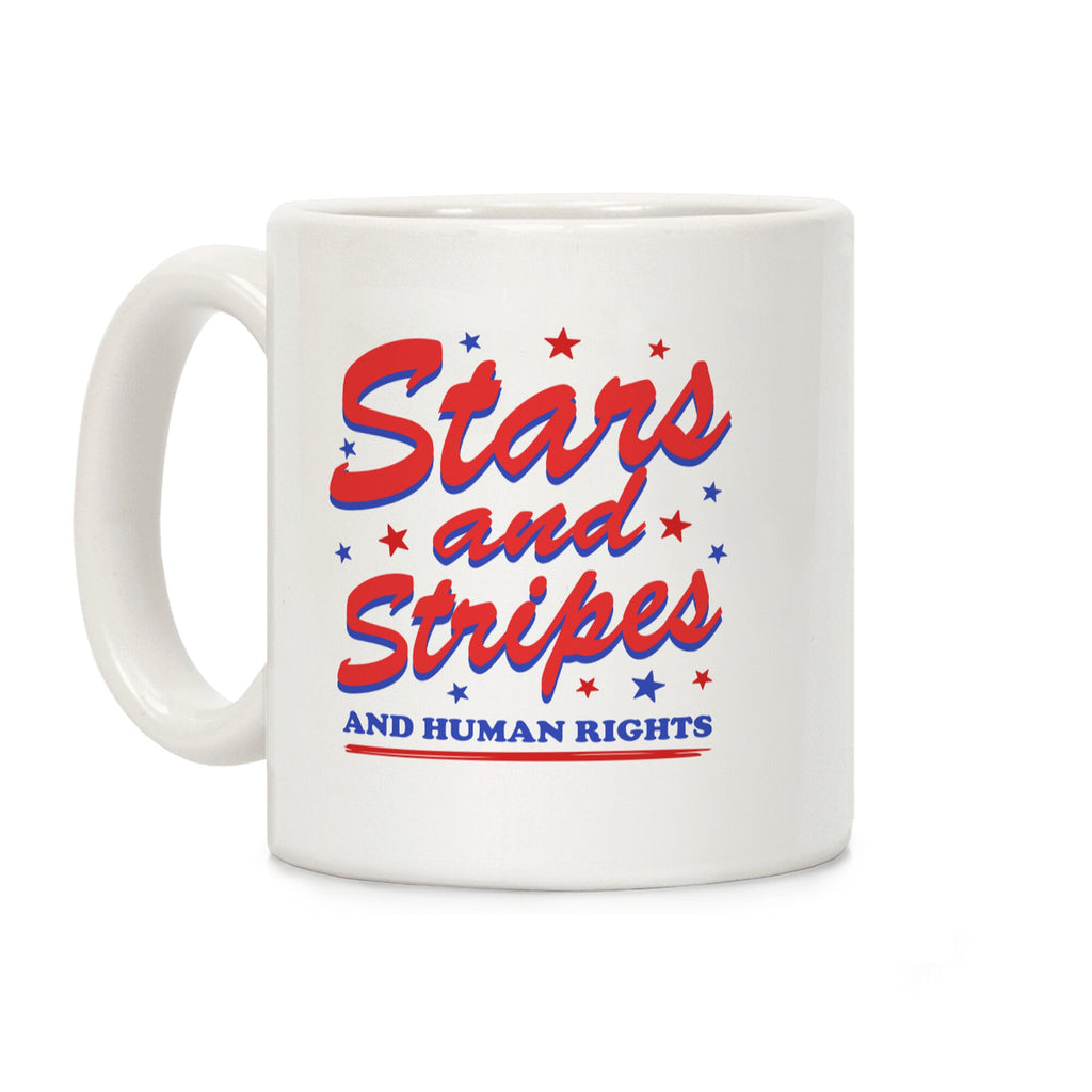 Starts Stripes Human Rights Coffee Mug