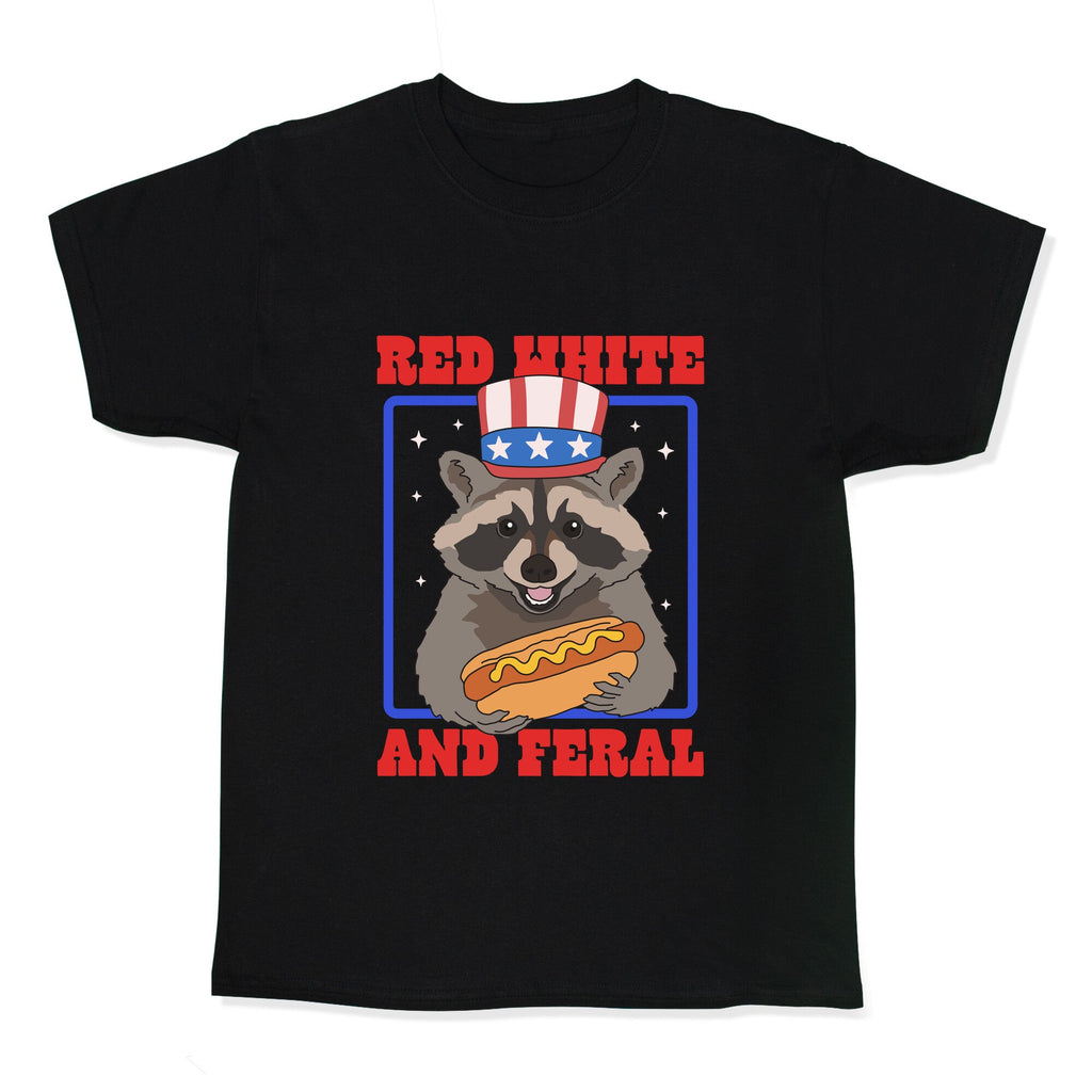 Red White And Feral Kids Tee