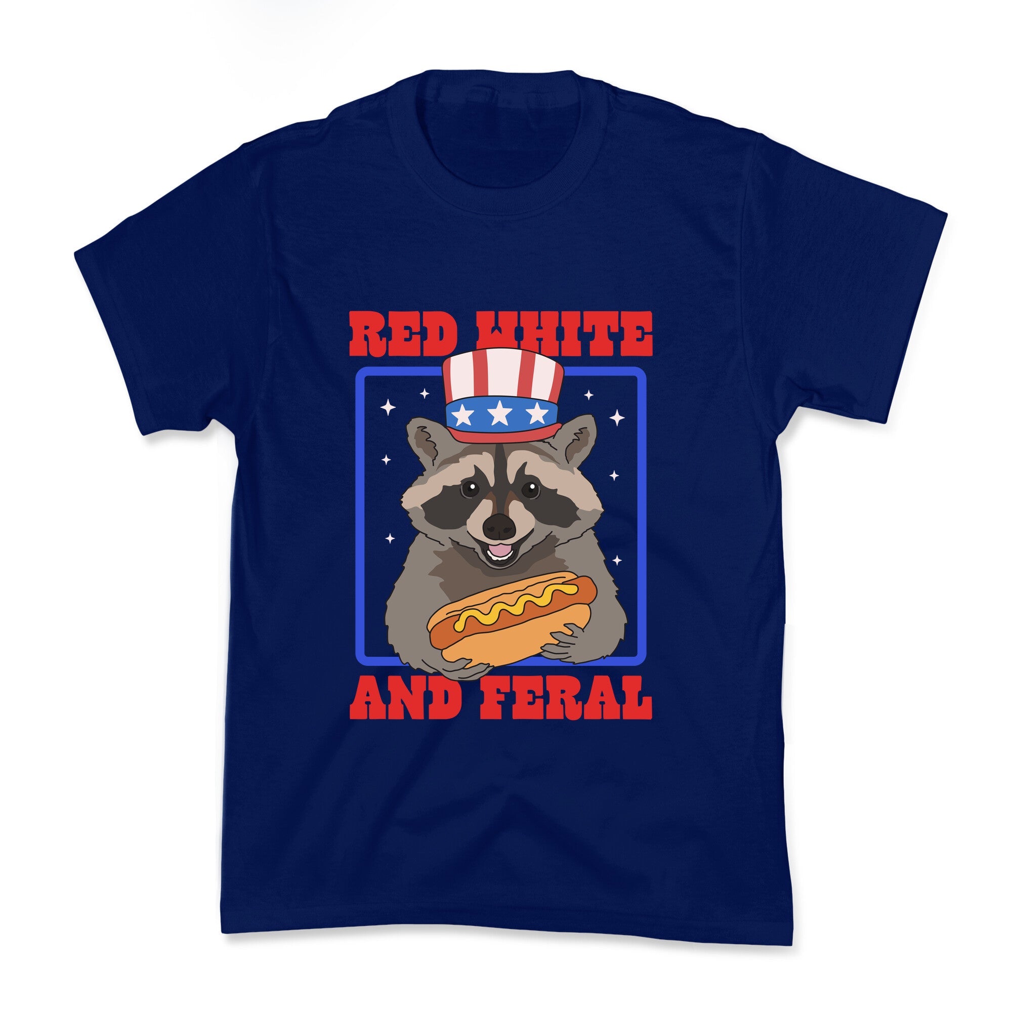 Red White And Feral Kids Tee