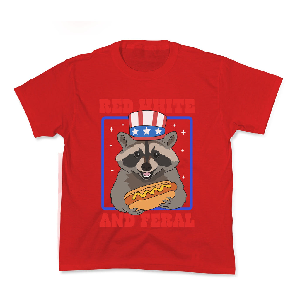 Red White And Feral Kids Tee