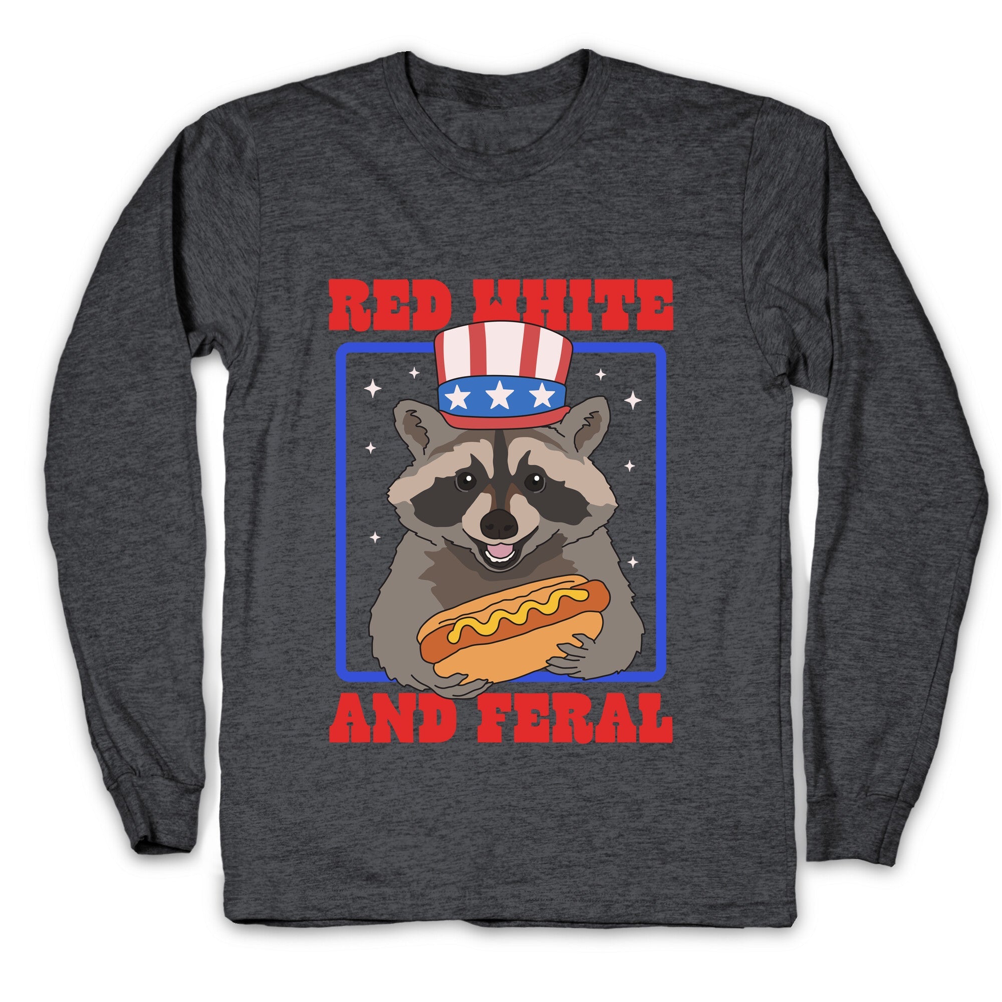 Red White And Feral Longsleeve Tee