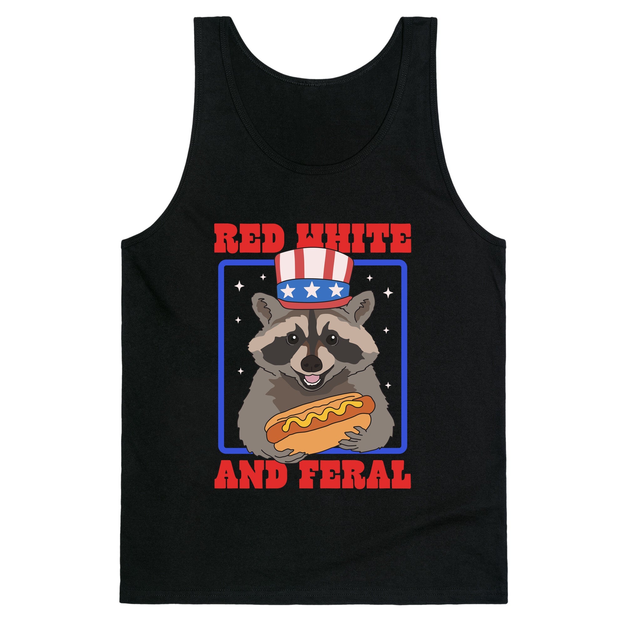 Red White And Feral Tank Top