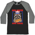Red White And Feral Baseball Tee