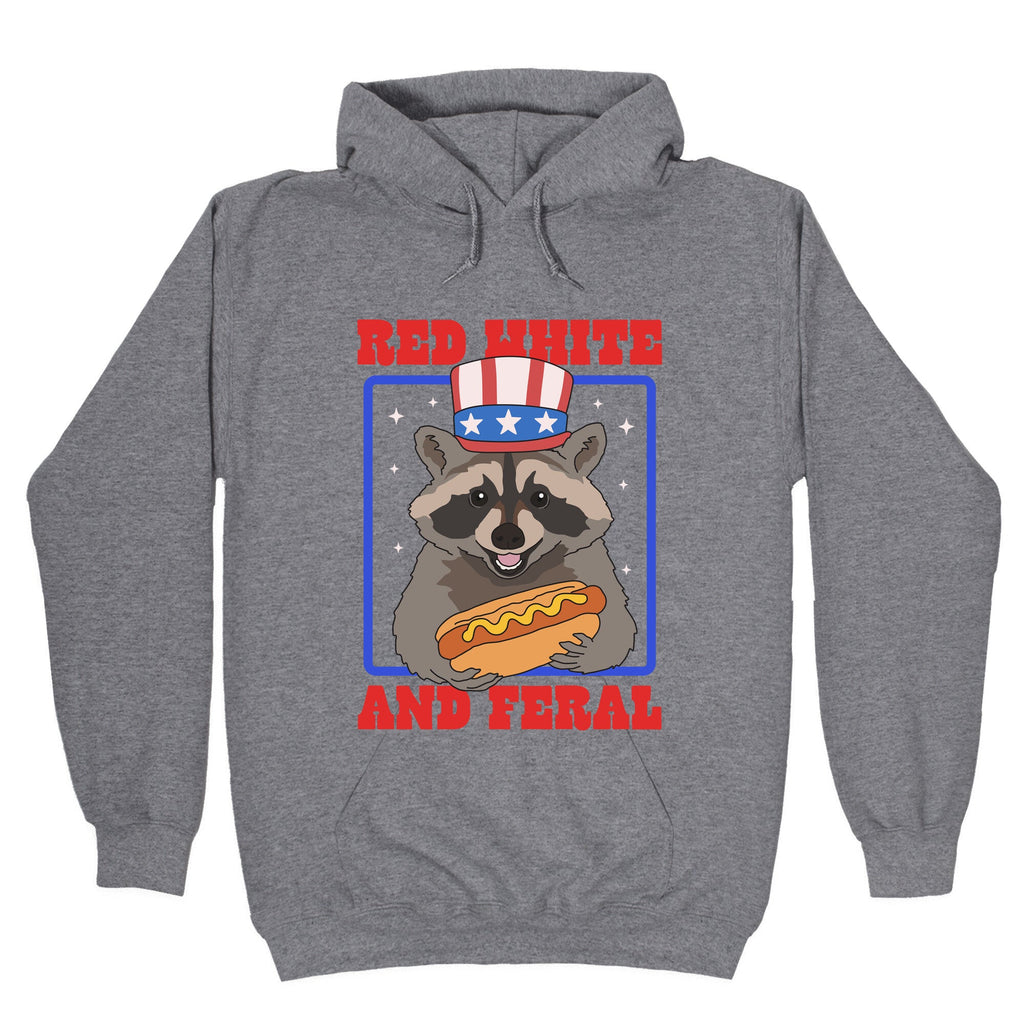 Red White And Feral Hoodie