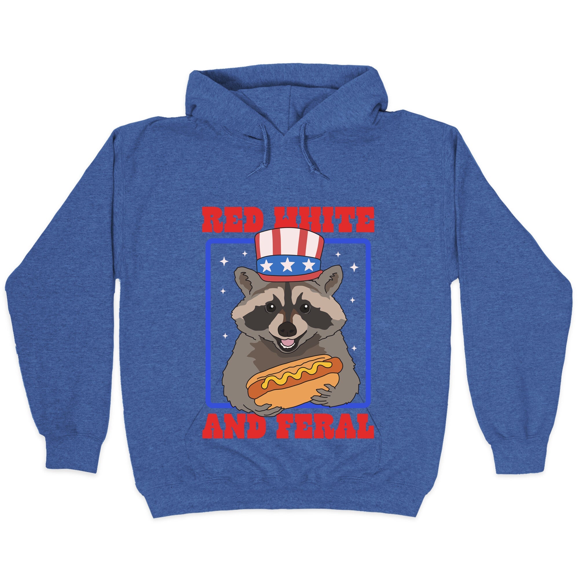 Red White And Feral Hoodie