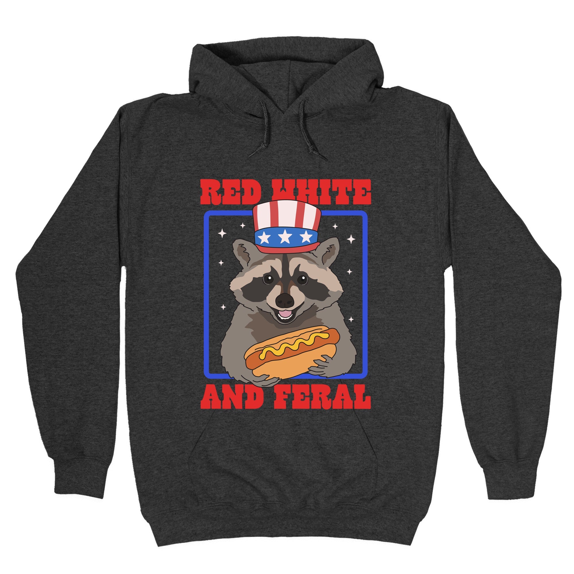 Red White And Feral Hoodie