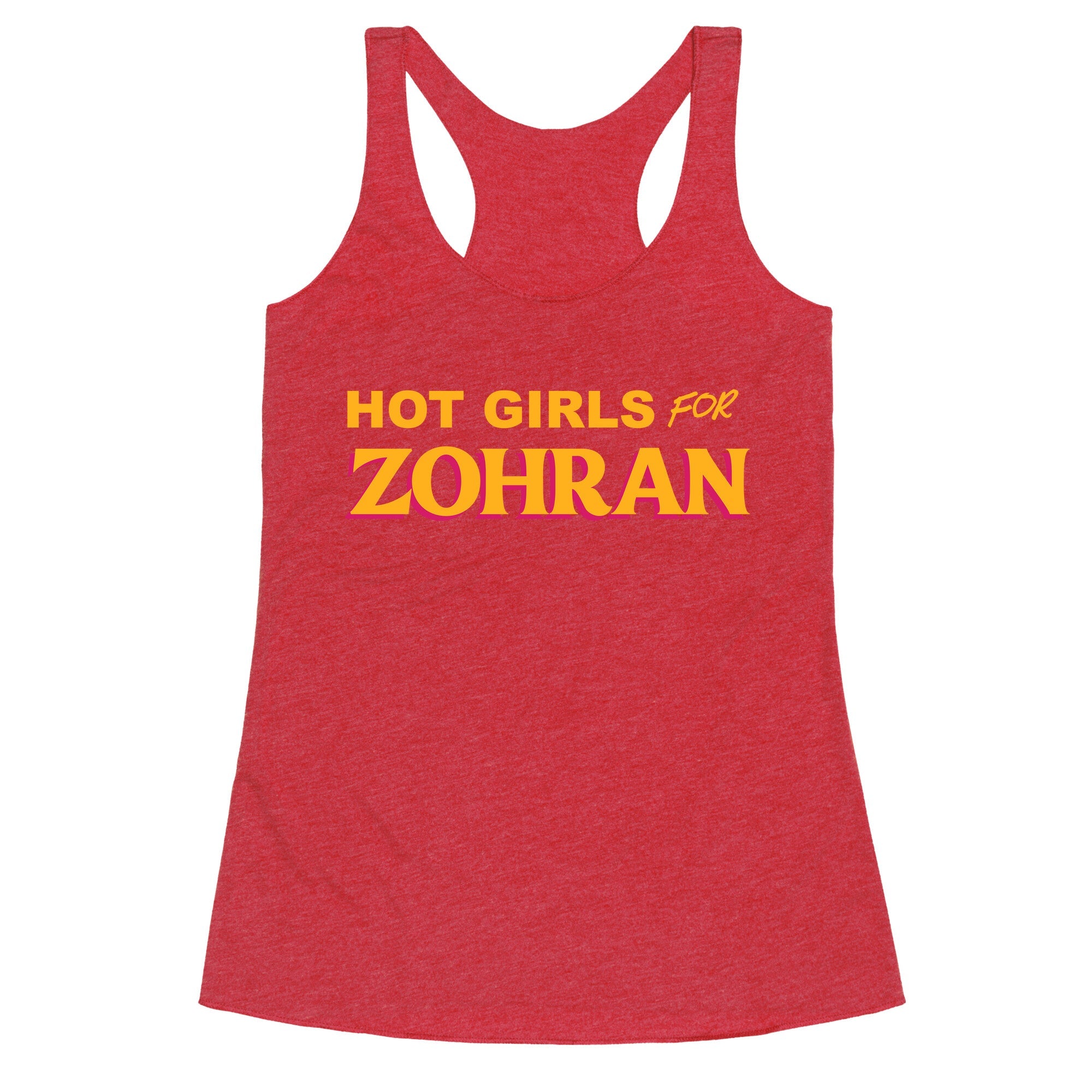 Hot Girls For Zohran Racerback Tank
