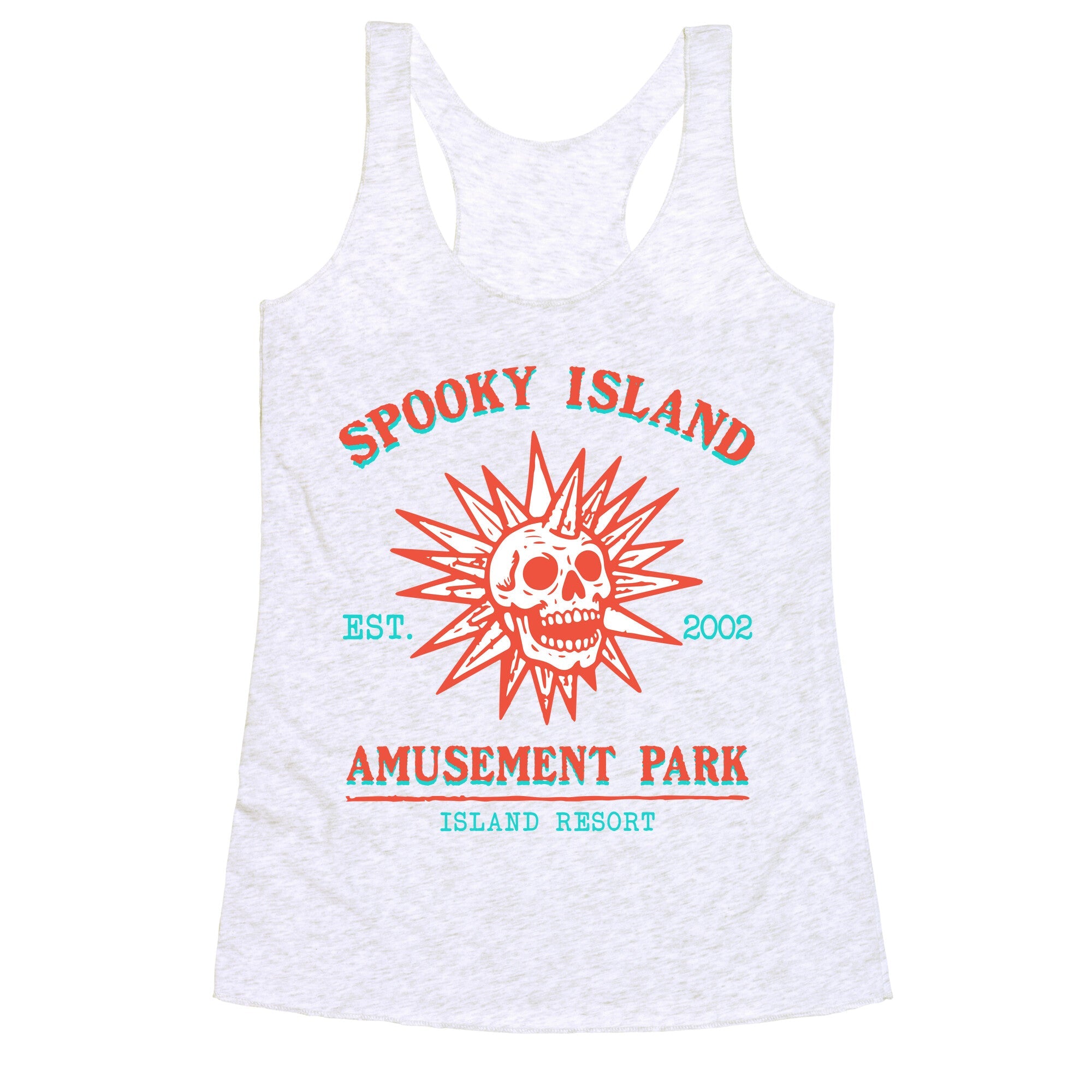 Spooky Island Retro Racerback Tank