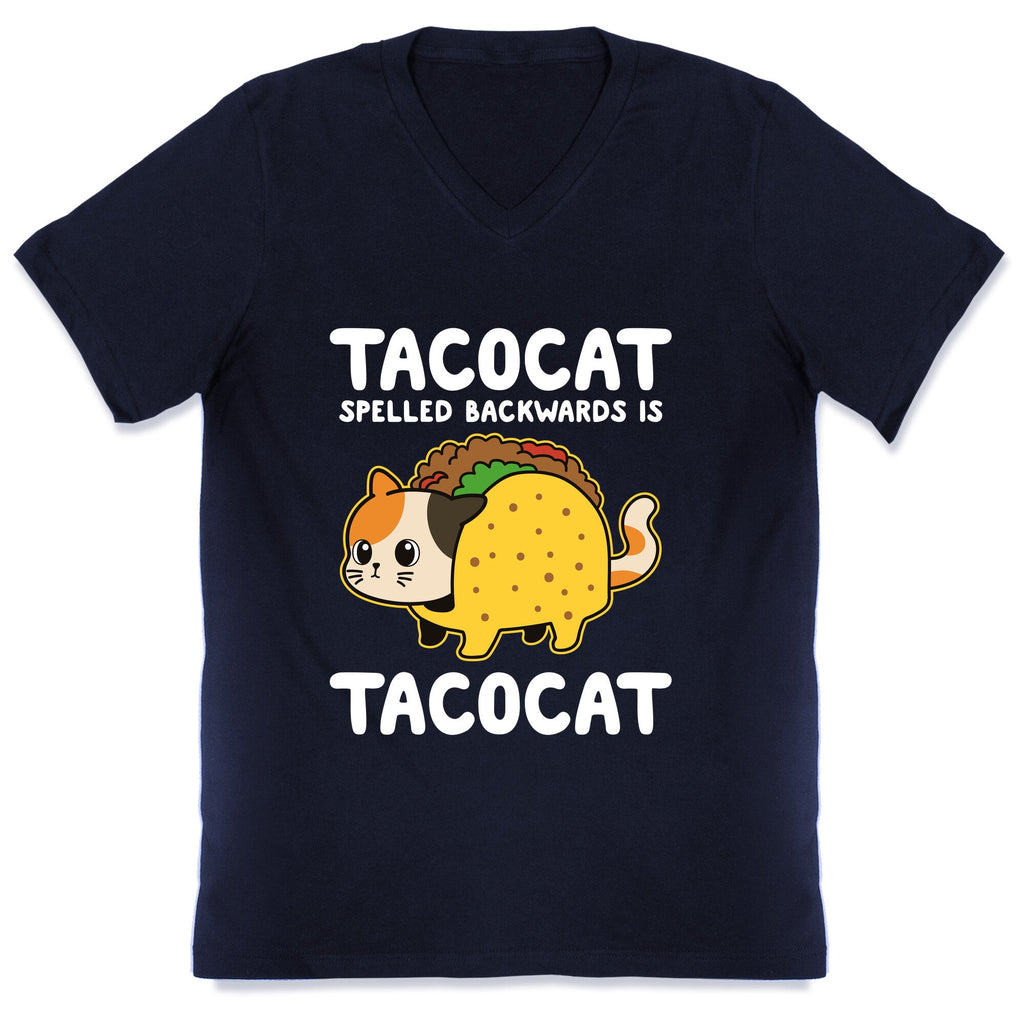 Tacocat Spelled Backwards V-Neck