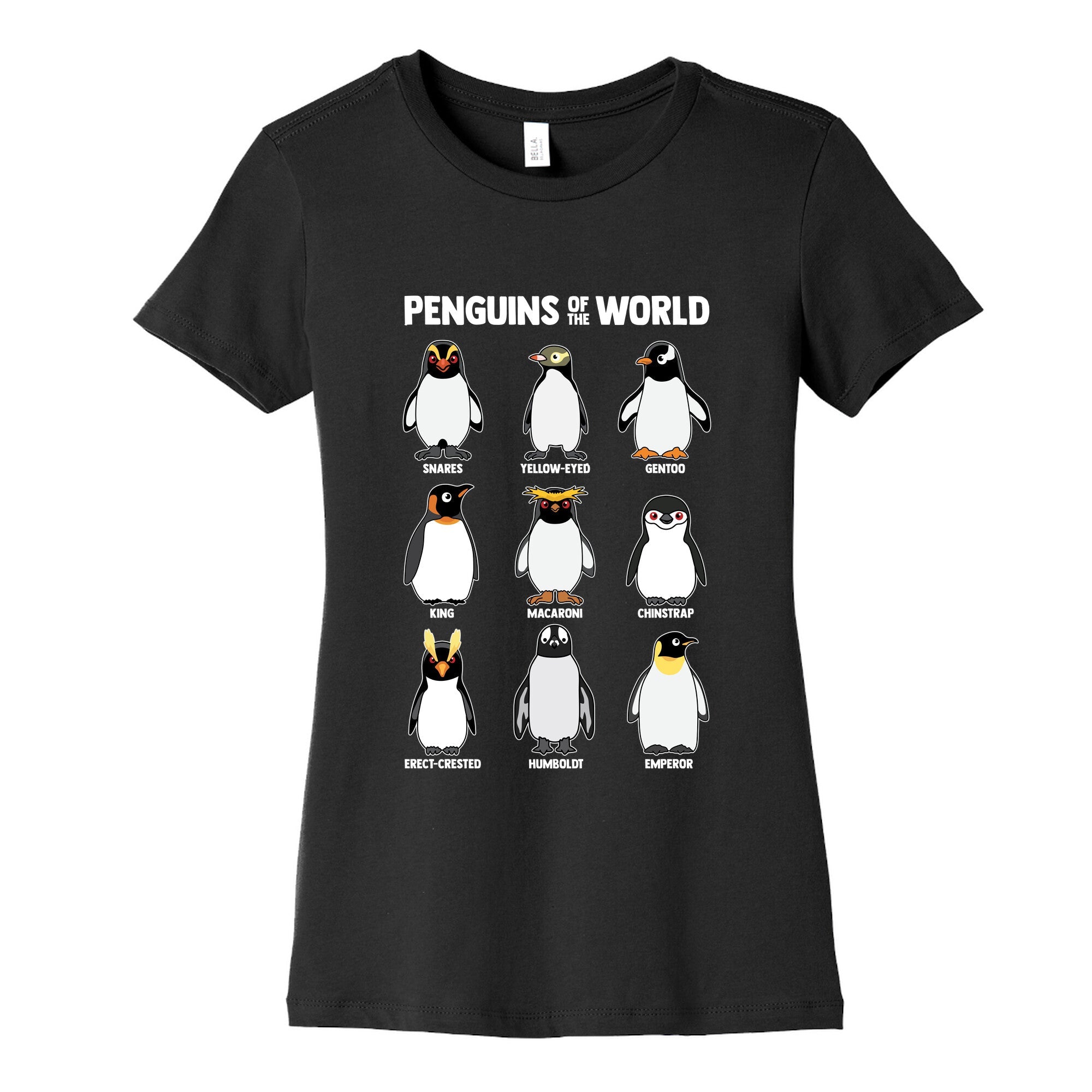 Penguins of the World Womens Cotton Tee