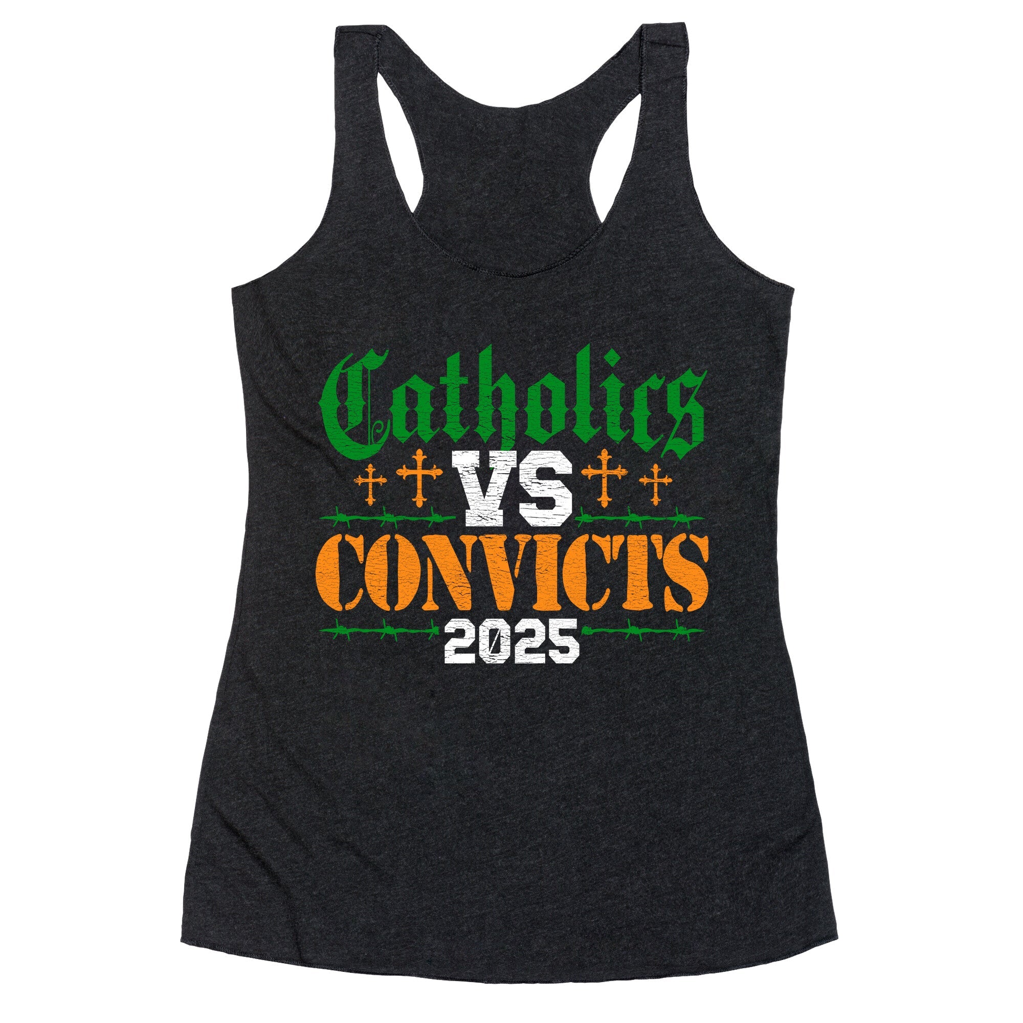 Catholics vs Convicts 2025 Racerback Tank