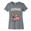Tism In Patriotism Racoon Womens Cotton Tee