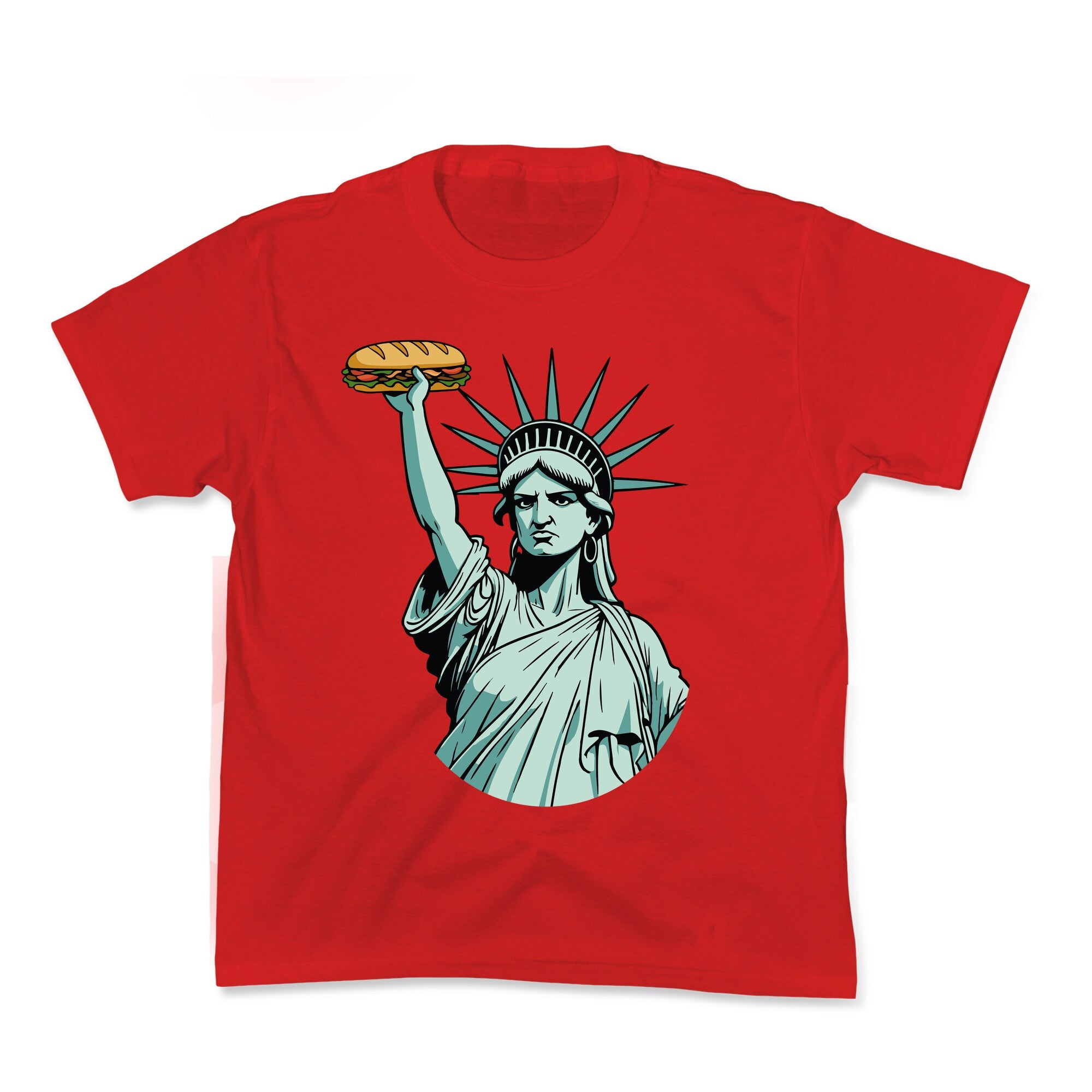 Statue of Liberty Sandwich Guy DC Kids Tee
