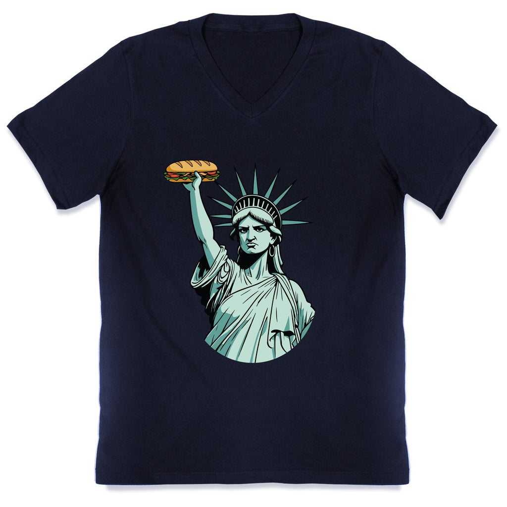Statue of Liberty Sandwich Guy DC V-Neck