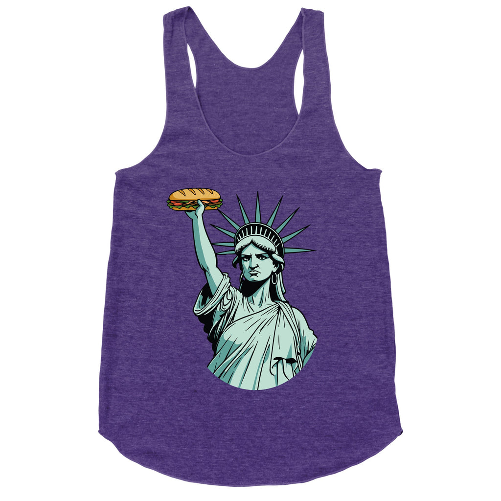 Statue of Liberty Sandwich Guy DC Racerback Tank