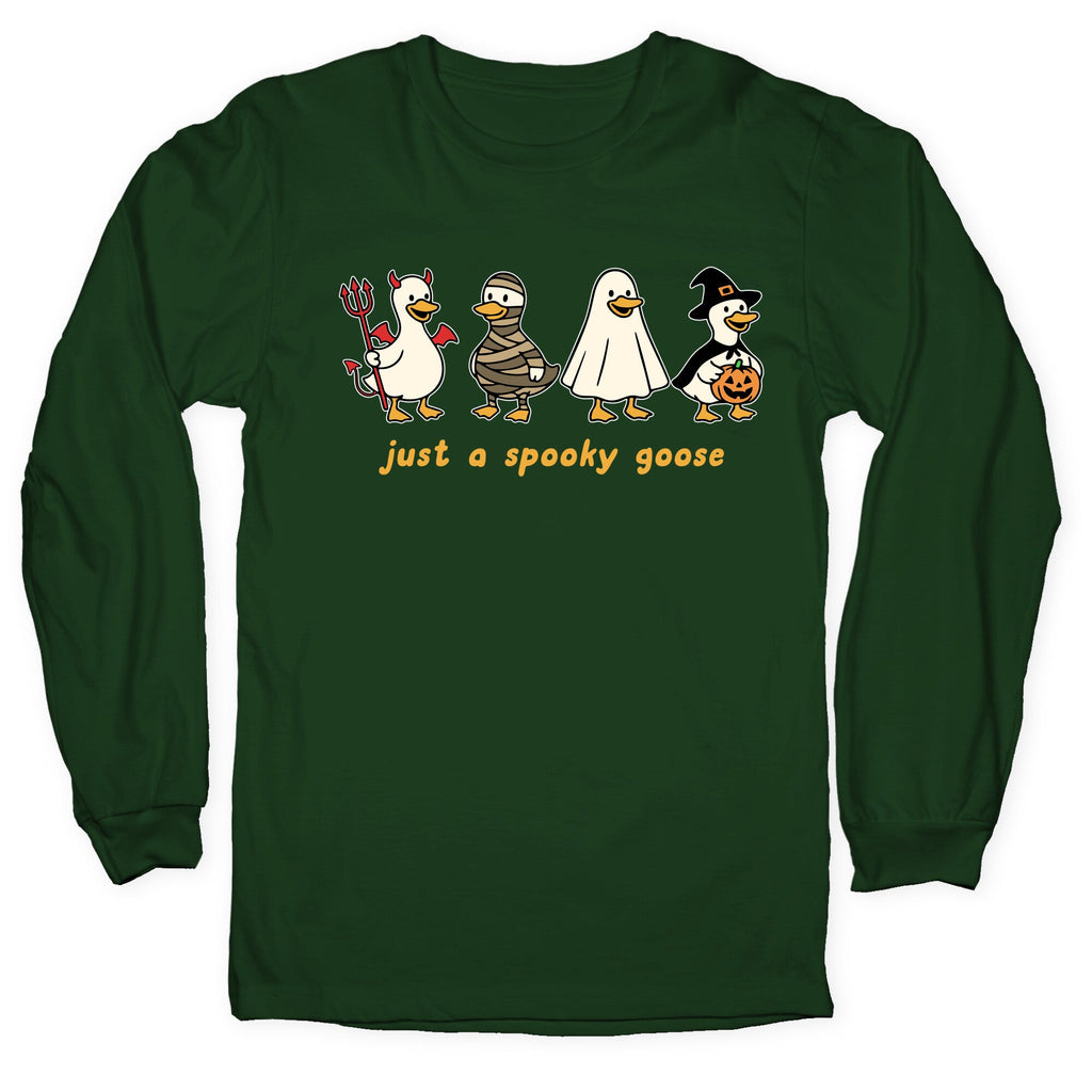 Halloween Just A Spooky Goose Longsleeve Tee