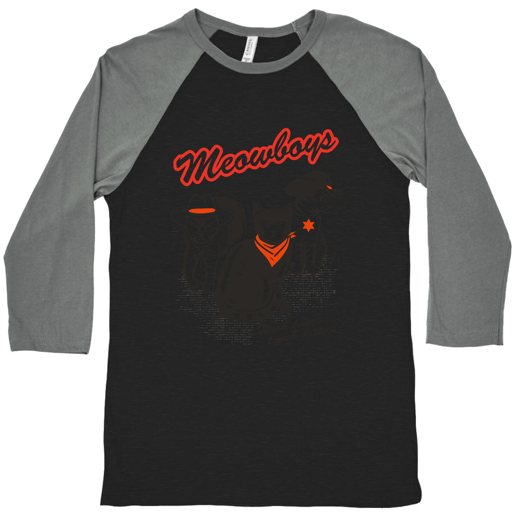 Meowboys Baseball Tee