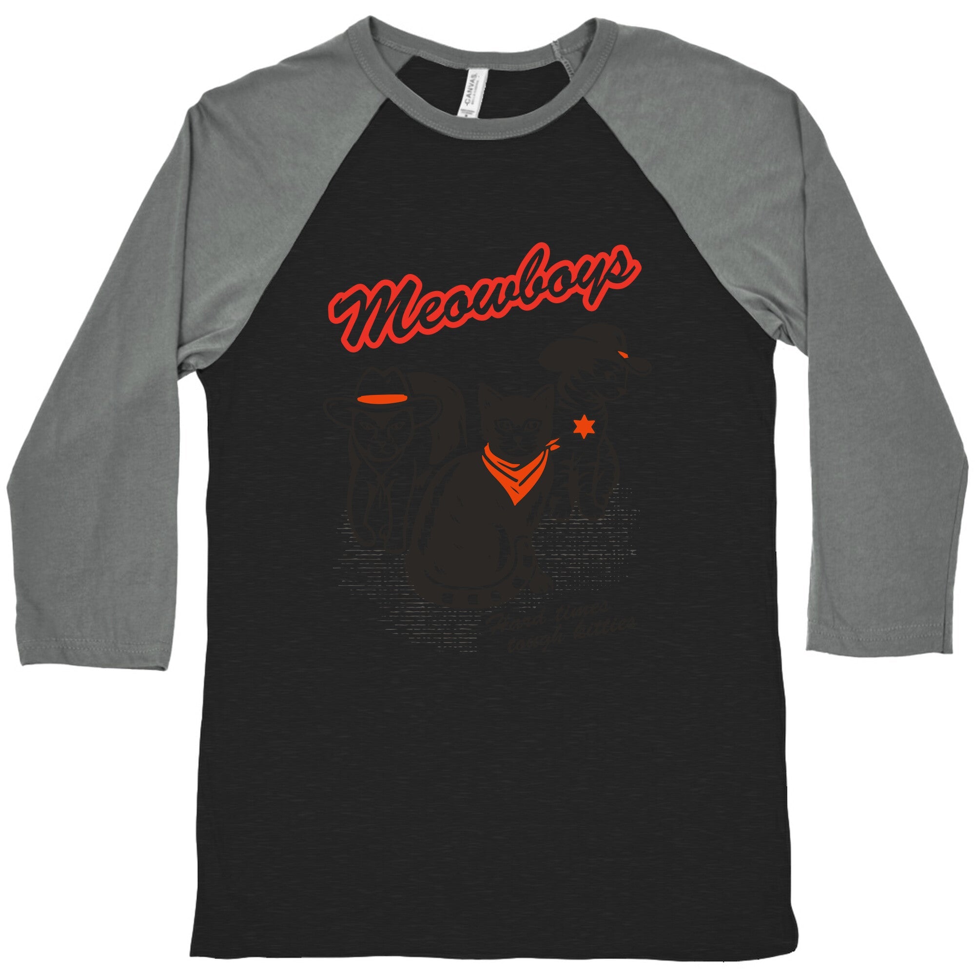 Meowboys Baseball Tee