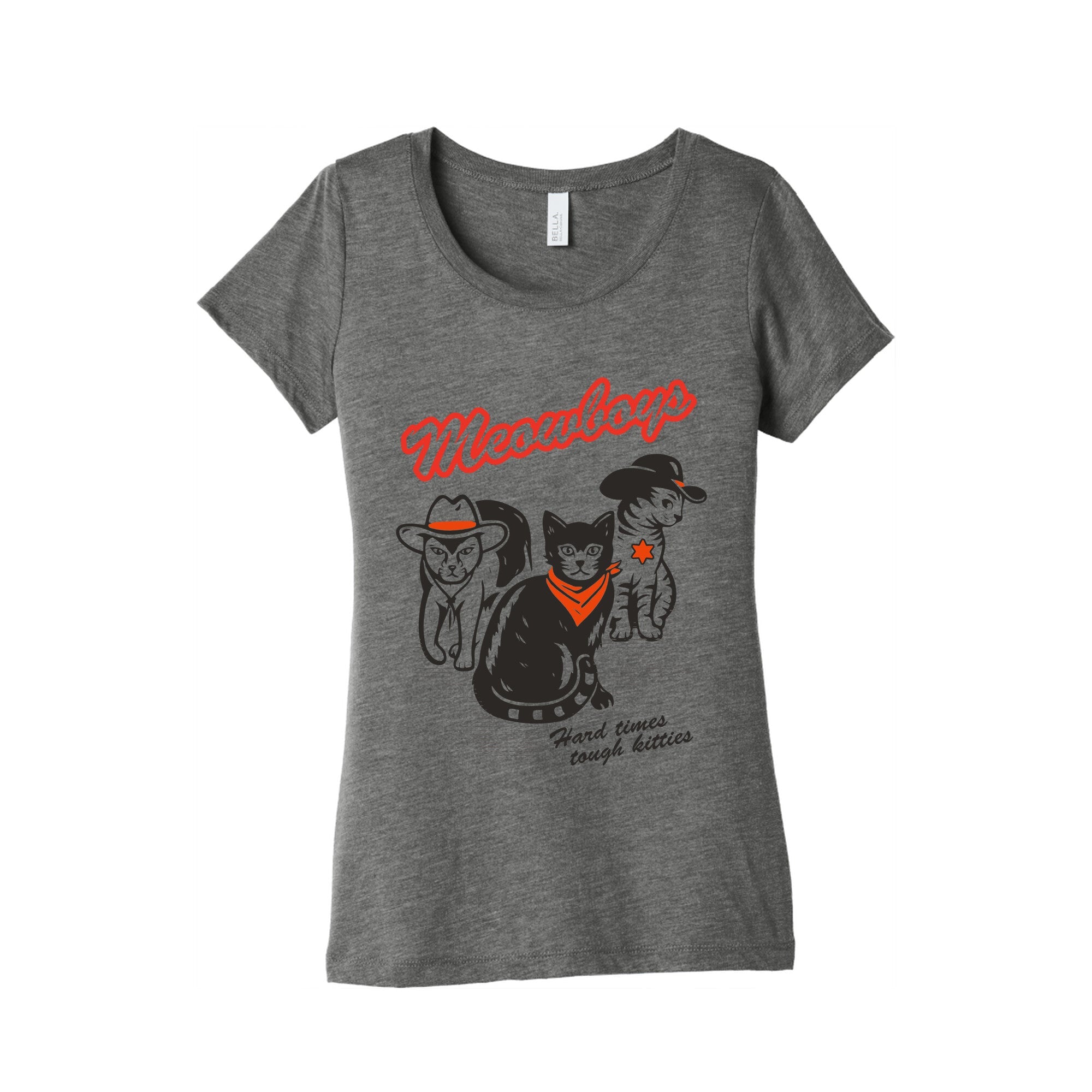 Meowboys Womens Triblend Tee