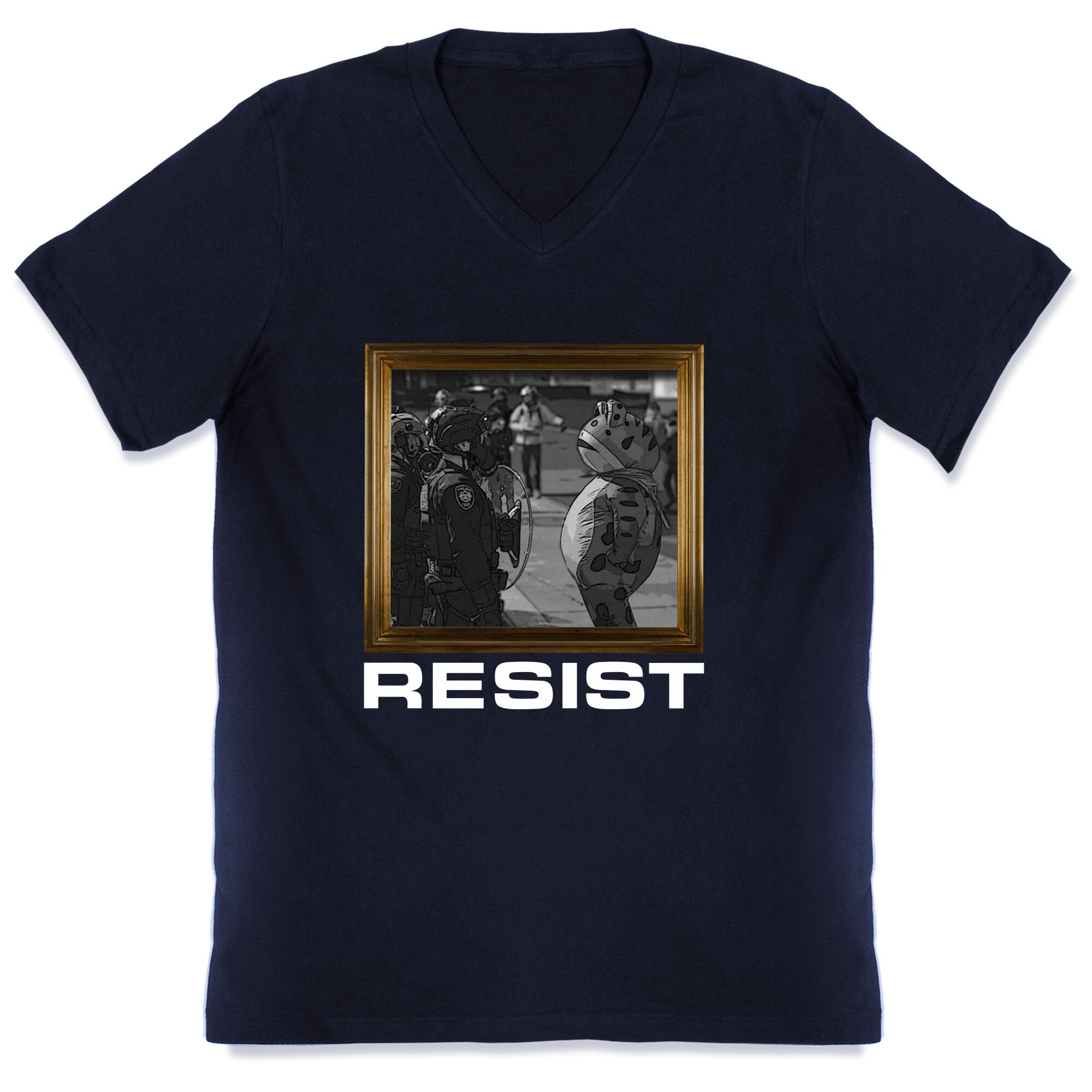 Portland Protest Frog V-Neck
