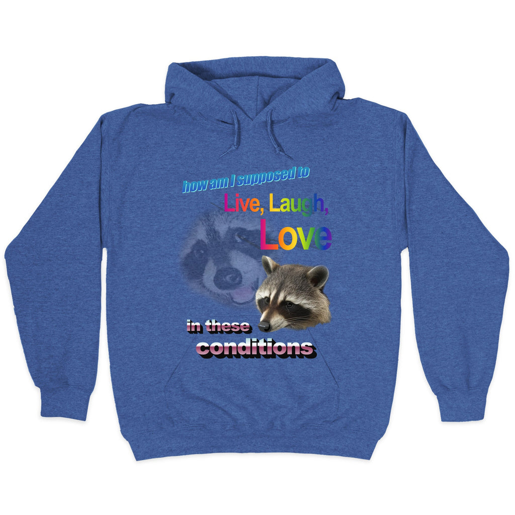 Live Laugh Love Raccoon Hoodie