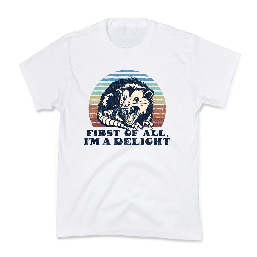 Delightful Unhinged Possum Kids Tee