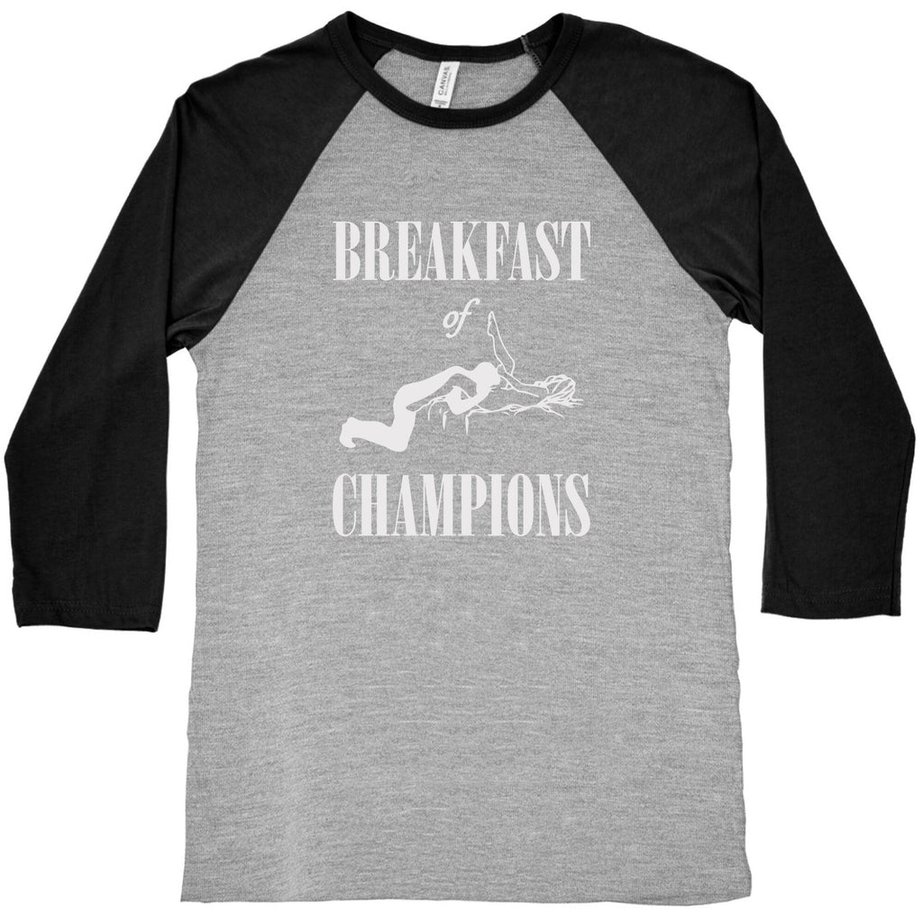 Breakfast Of Champnions Baseball Tee