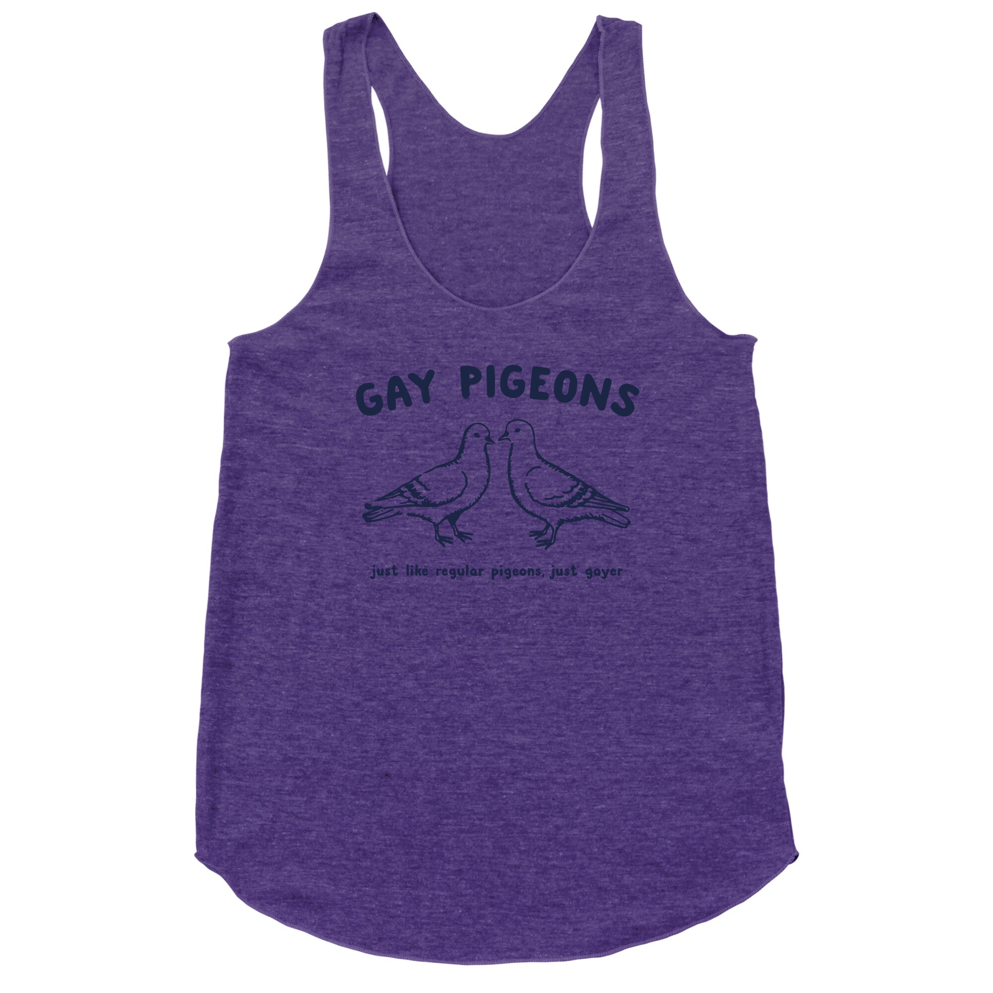 Gay Pigeons Racerback Tank