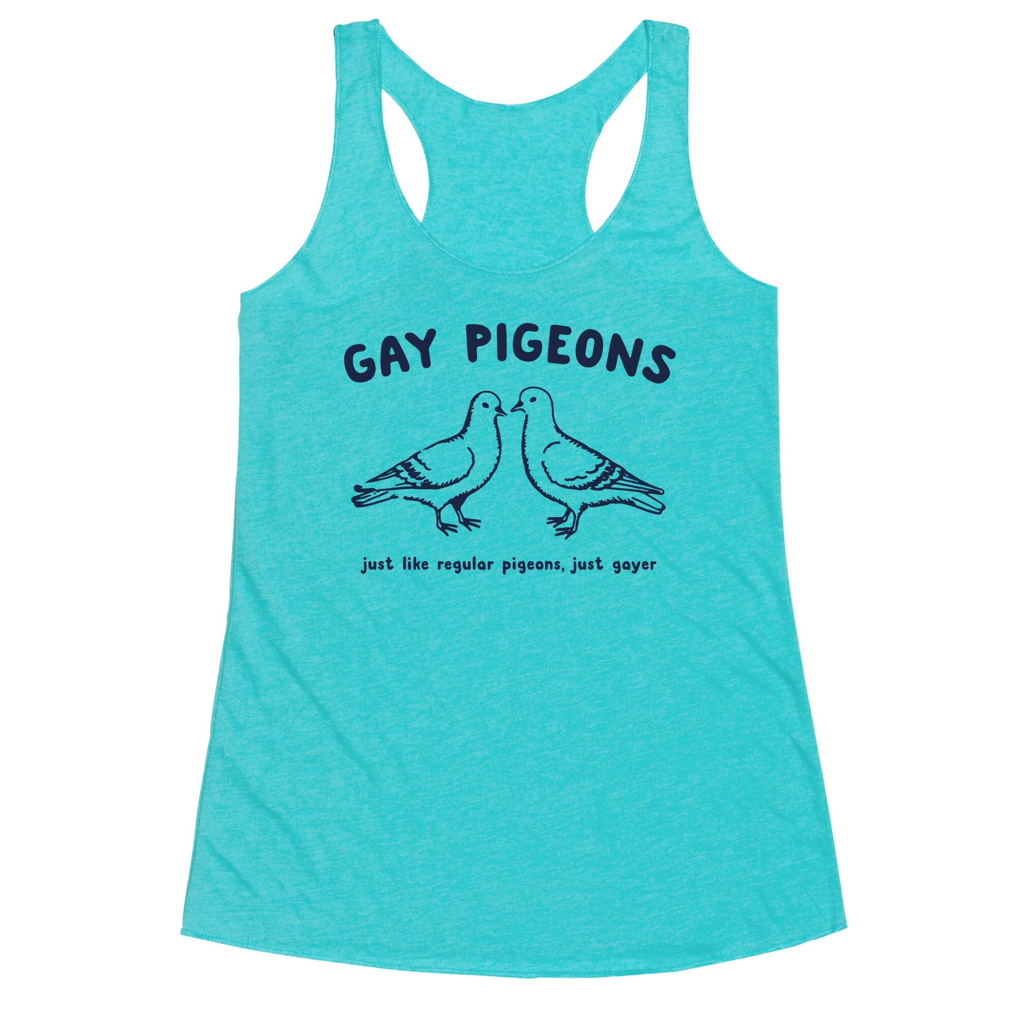 Gay Pigeons Racerback Tank