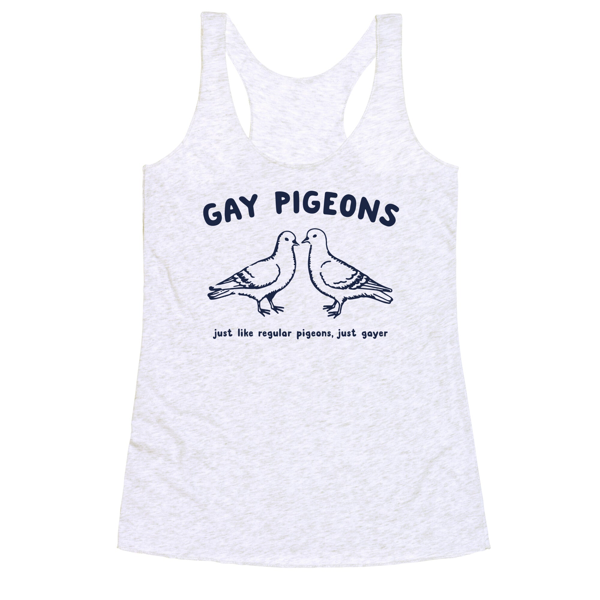 Gay Pigeons Racerback Tank