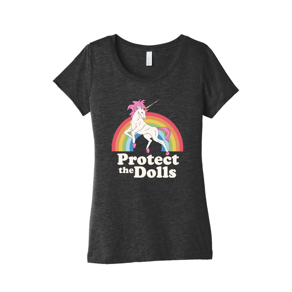 Protect The Dolls Unicorn Womens Triblend Tee