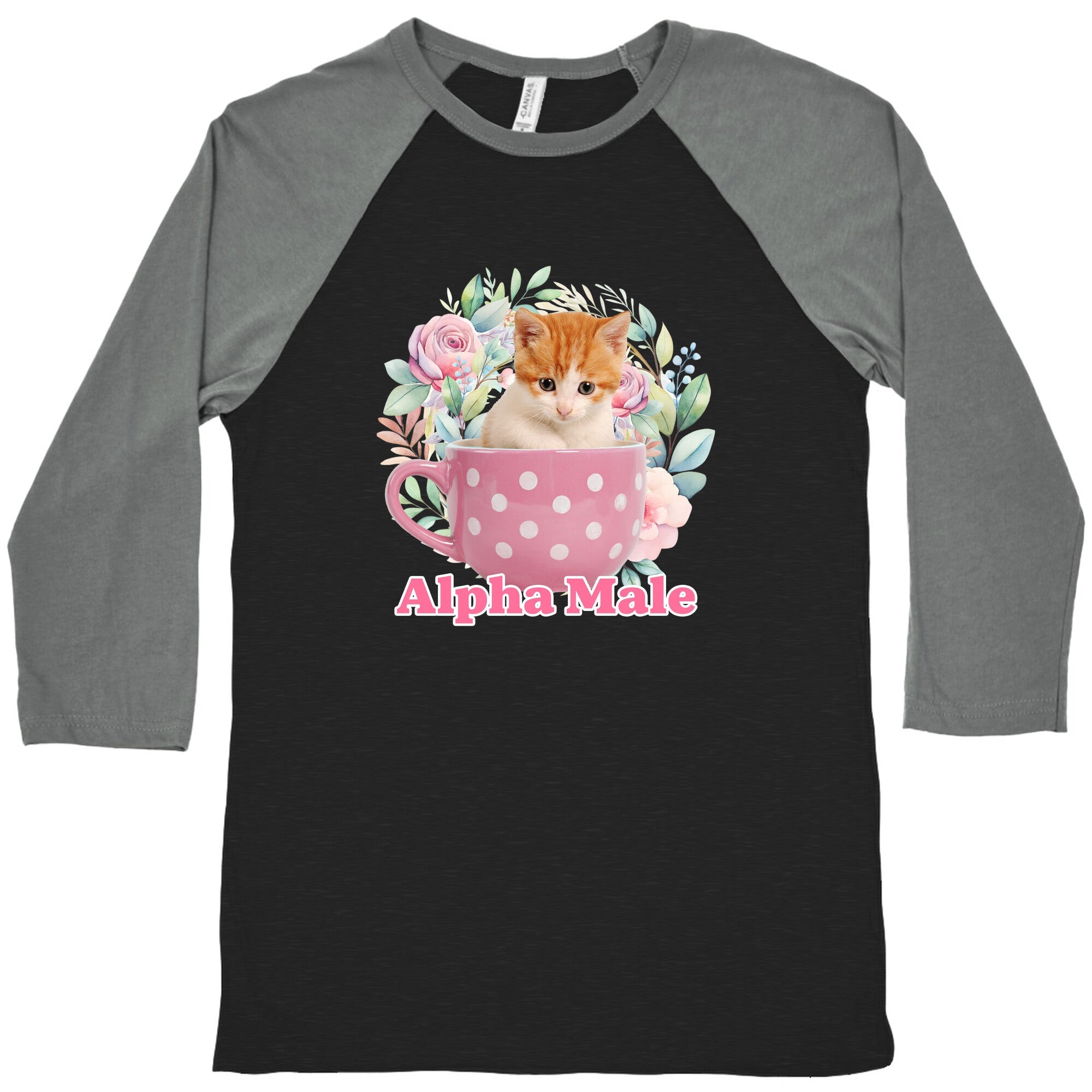 Alpha Male Kitten Baseball Tee