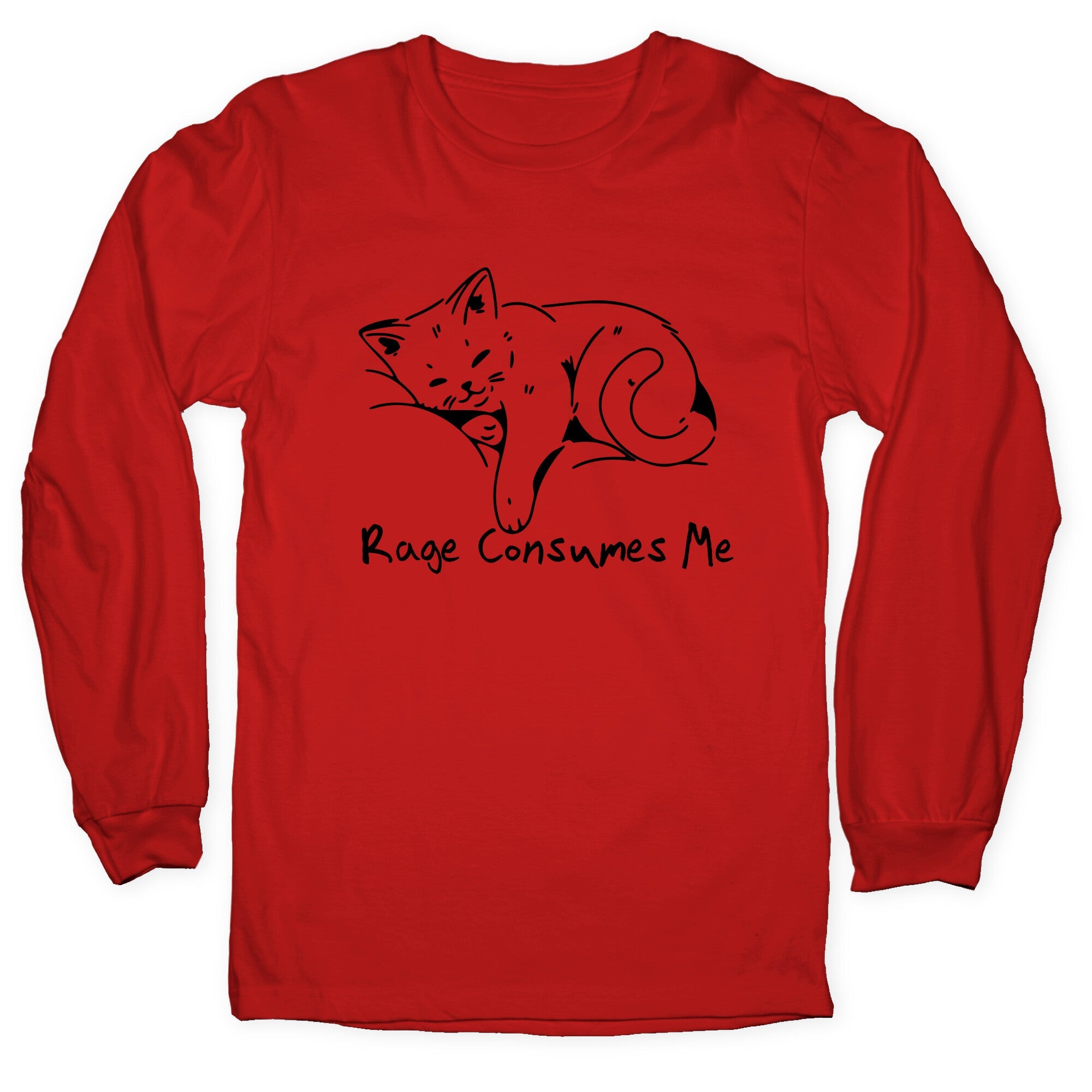 Rage Consumes Me Kitten Longsleeve Tee