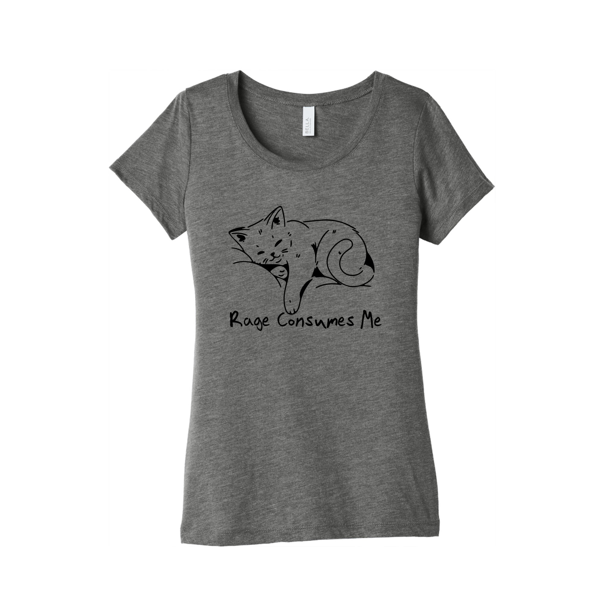 Rage Consumes Me Kitten Womens Triblend Tee