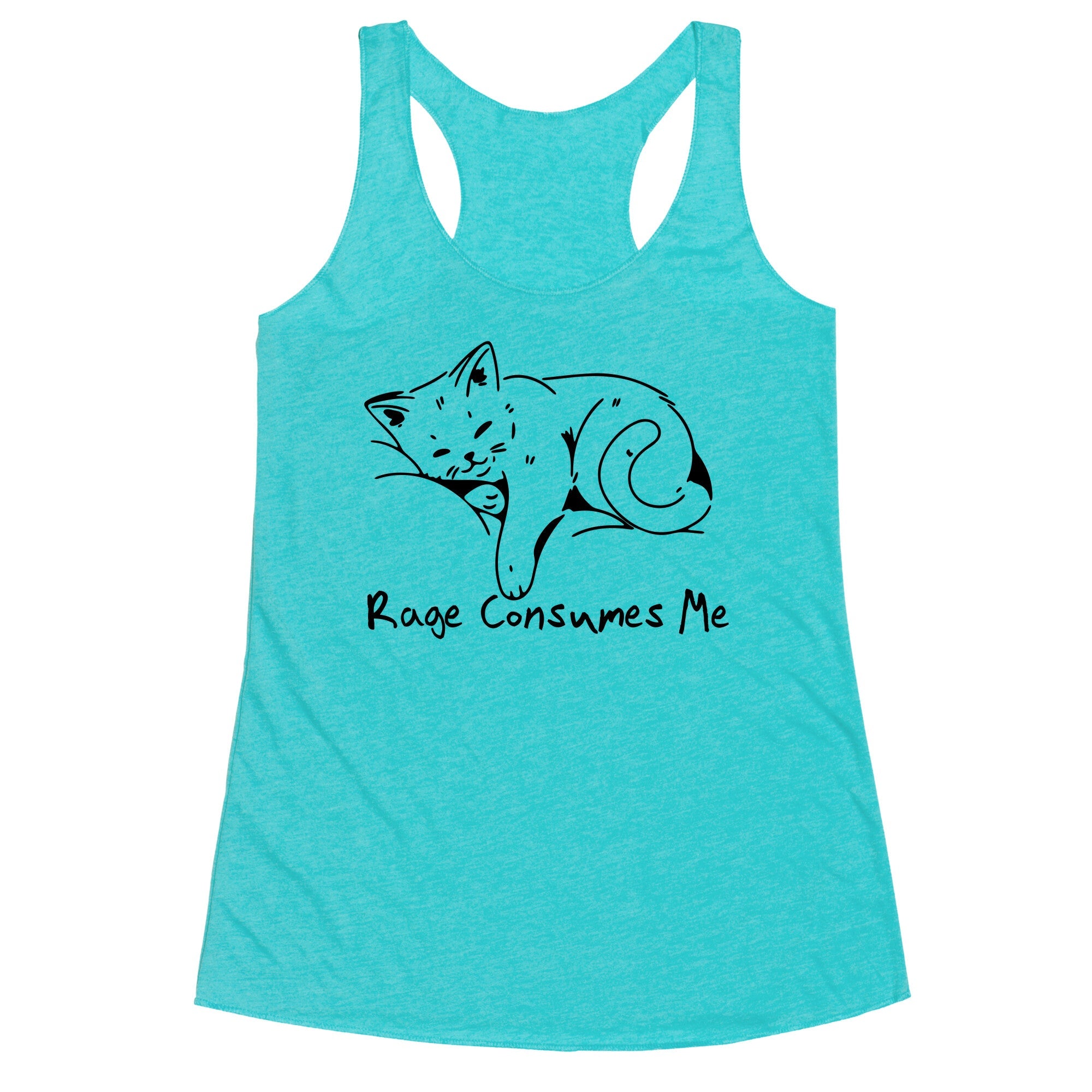 Rage Consumes Me Kitten Racerback Tank