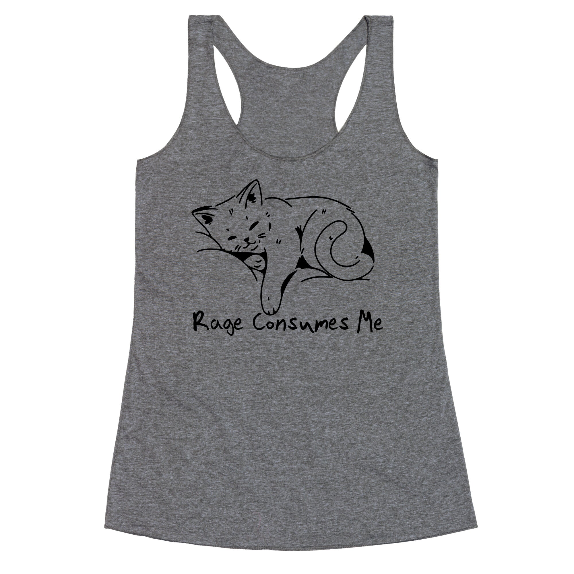 Rage Consumes Me Kitten Racerback Tank