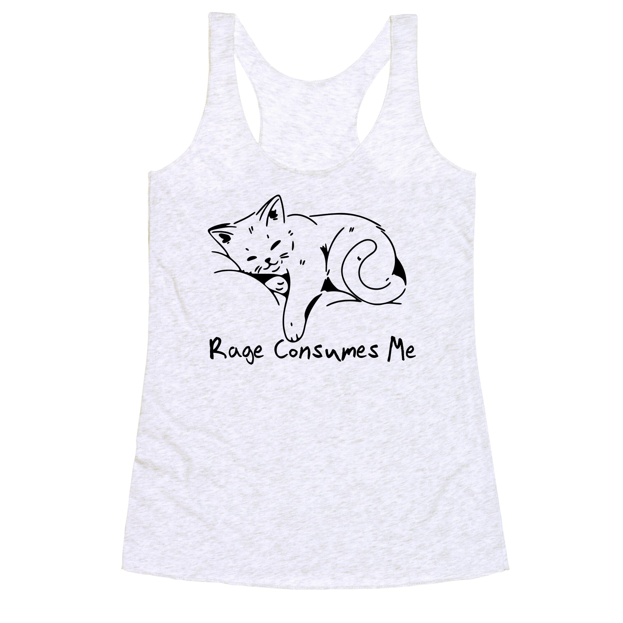 Rage Consumes Me Kitten Racerback Tank