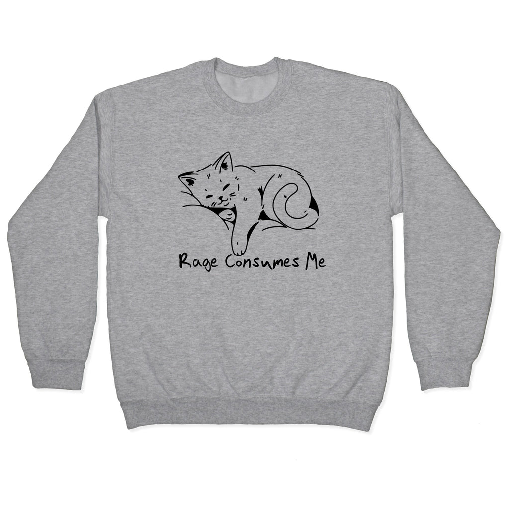 Rage Consumes Me Kitten Crewneck Sweatshirt