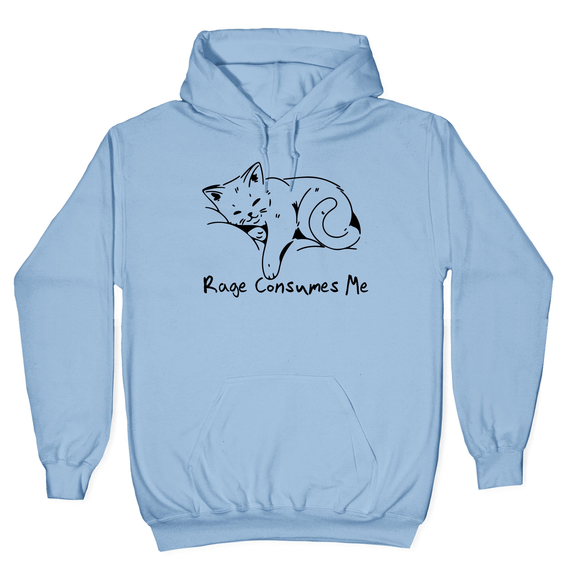 Rage Consumes Me Kitten Hoodie