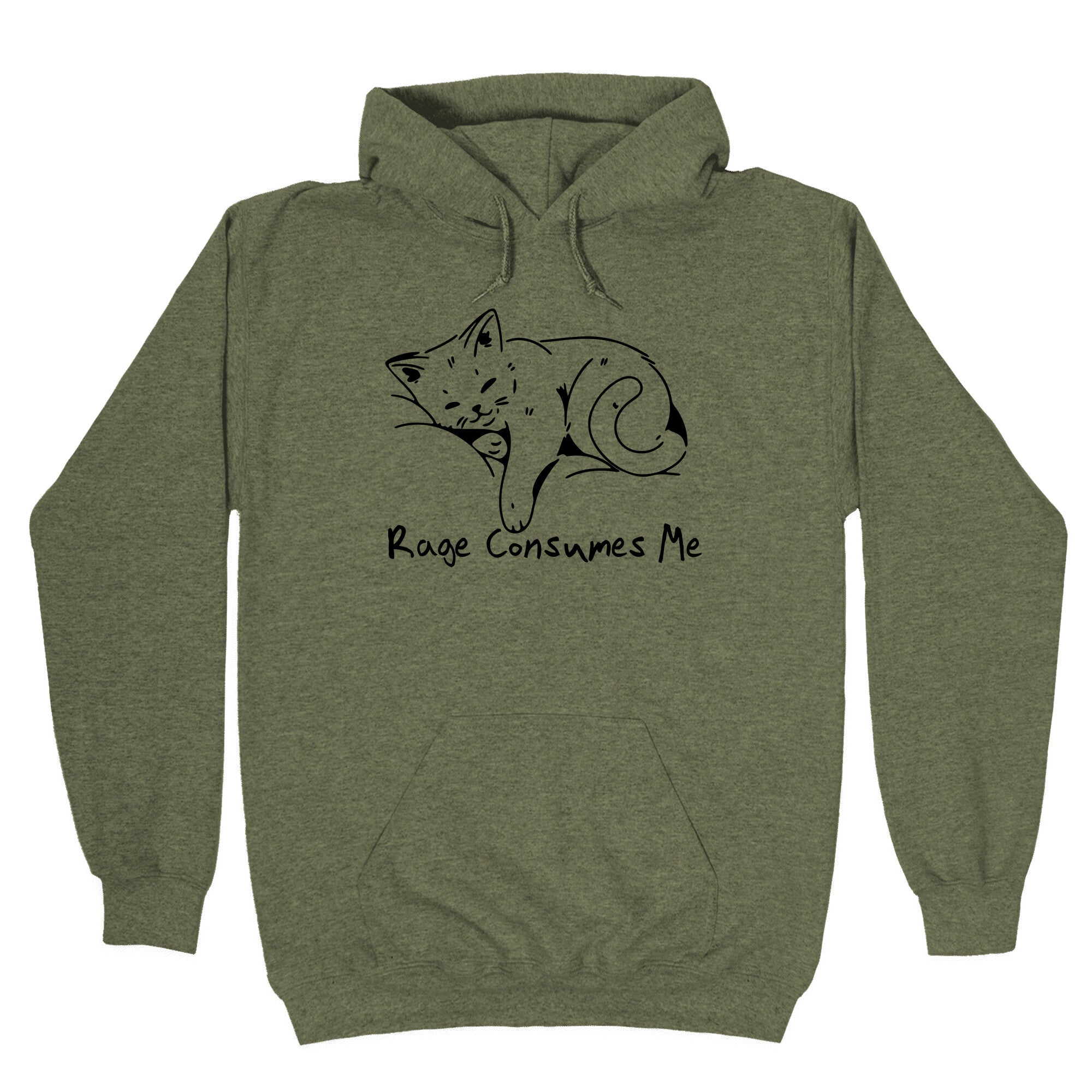 Rage Consumes Me Kitten Hoodie
