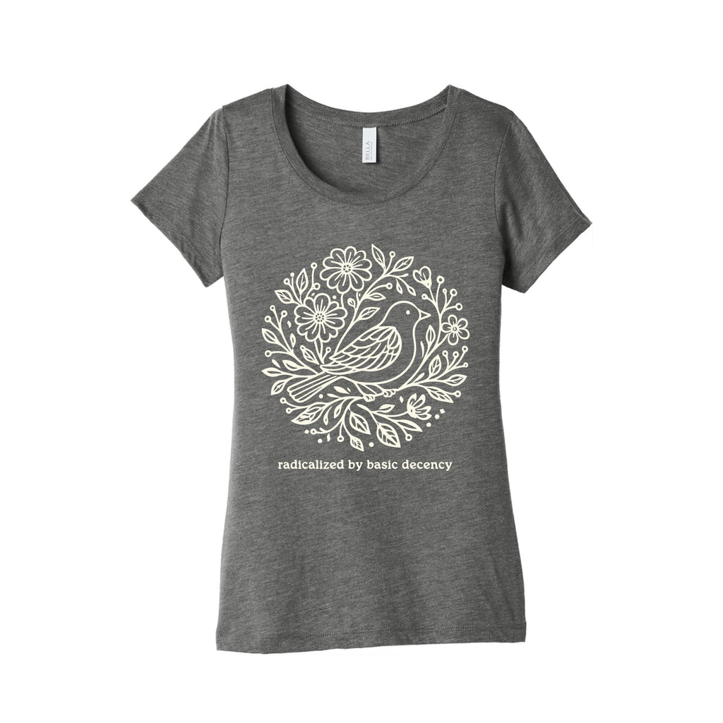 Radicalized By Basic Decency Womens Triblend Tee