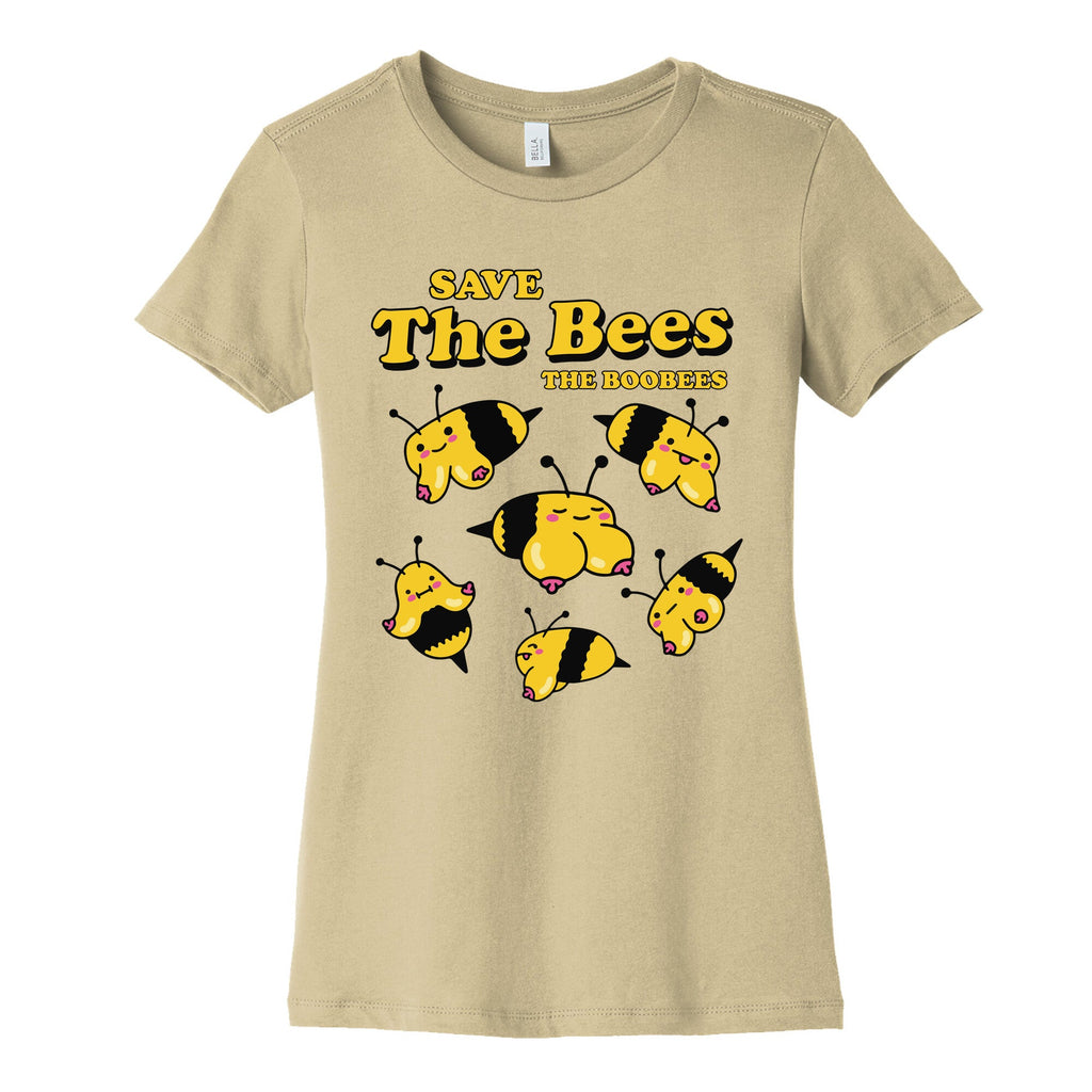 Save The Bees Boobees Womens Cotton Tee