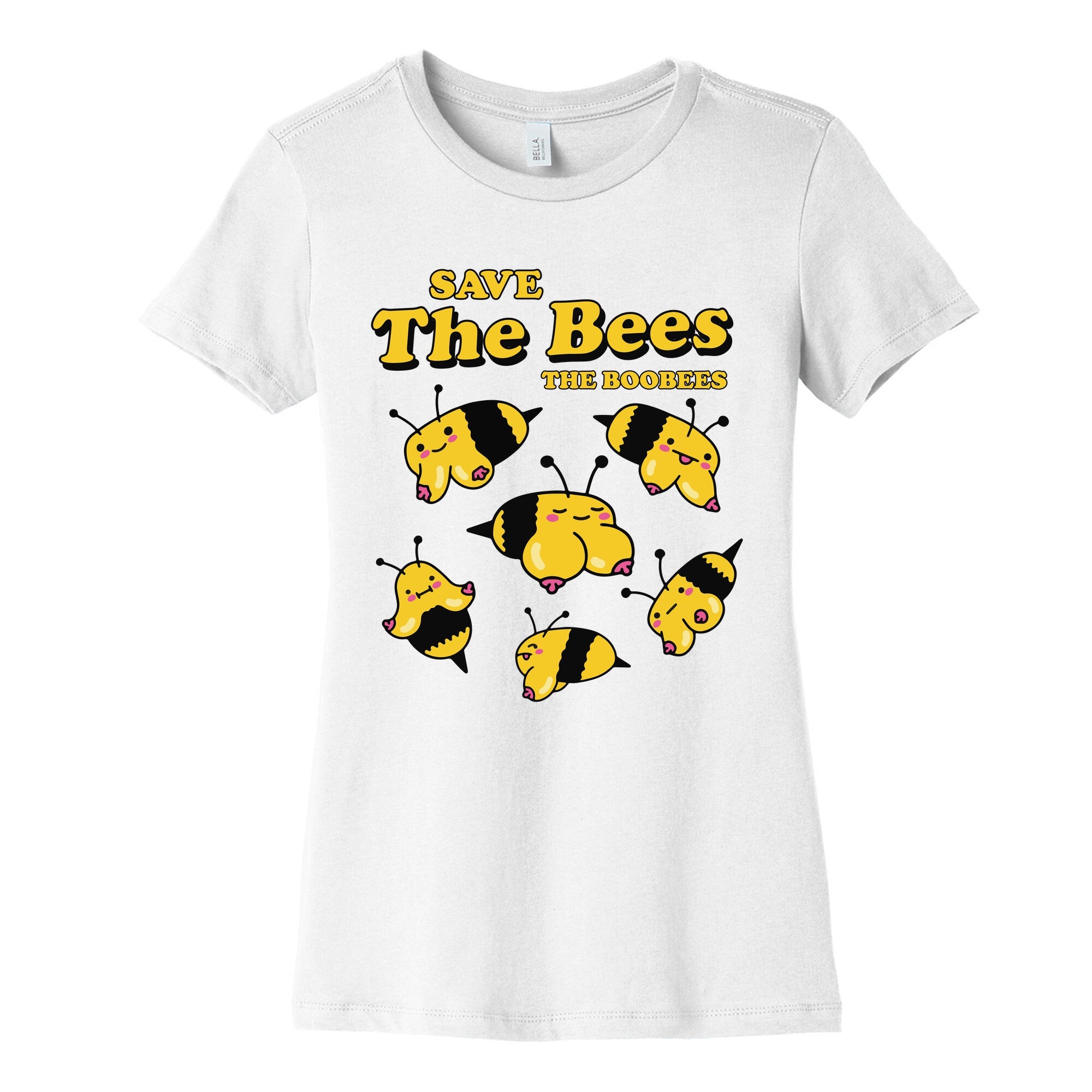 Save The Bees Boobees Womens Cotton Tee