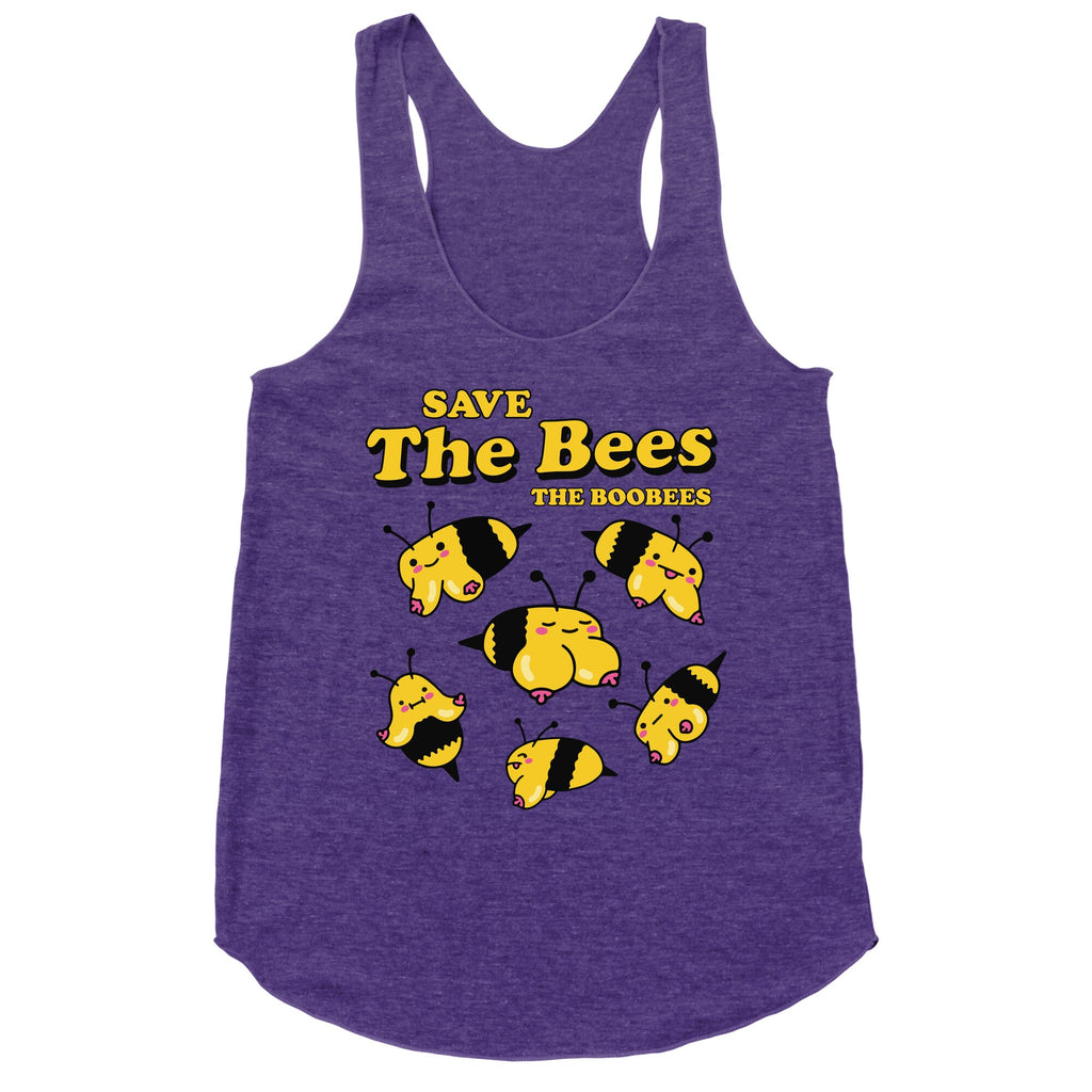 Save The Bees Boobees Racerback Tank