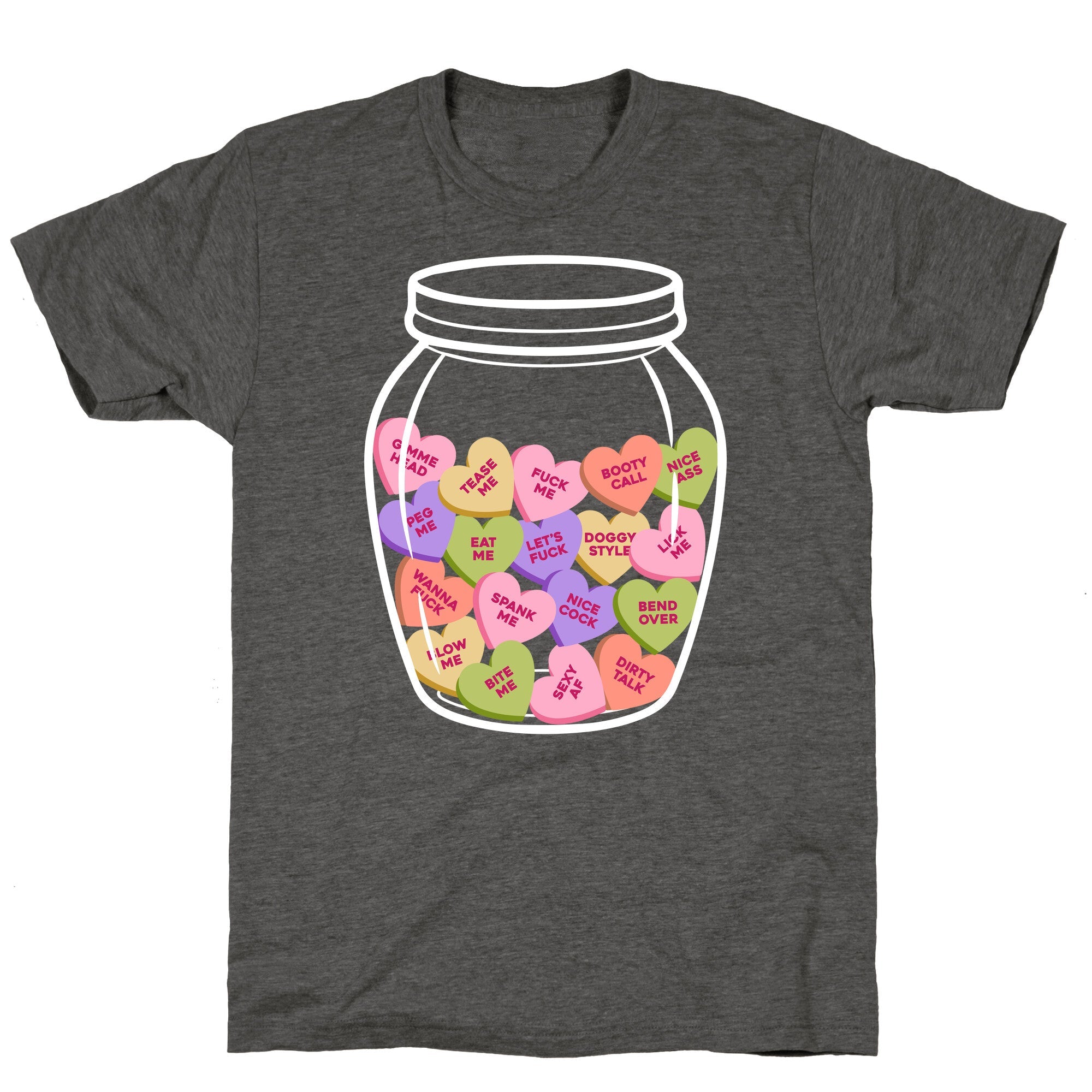 Candy Hearts NSFW Unisex Triblend Tee