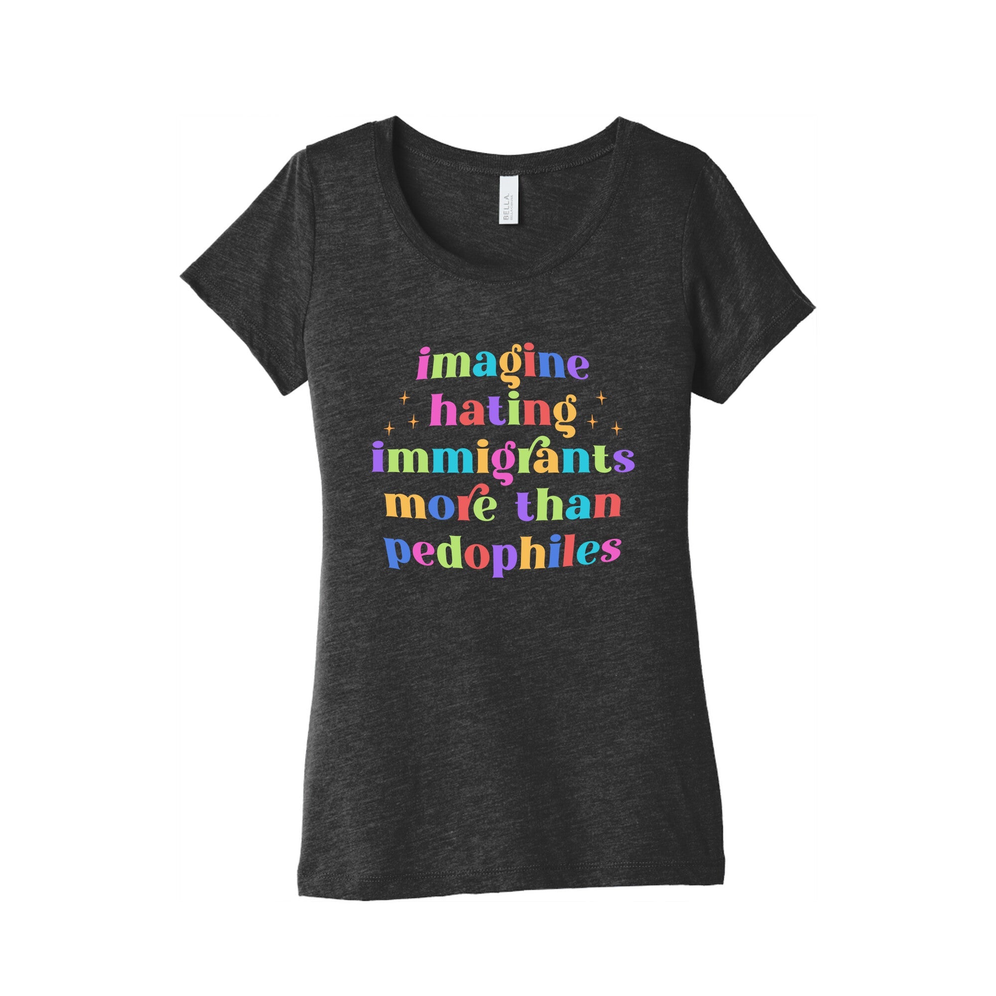 Imagine Hating Immigrants Womens Triblend Tee