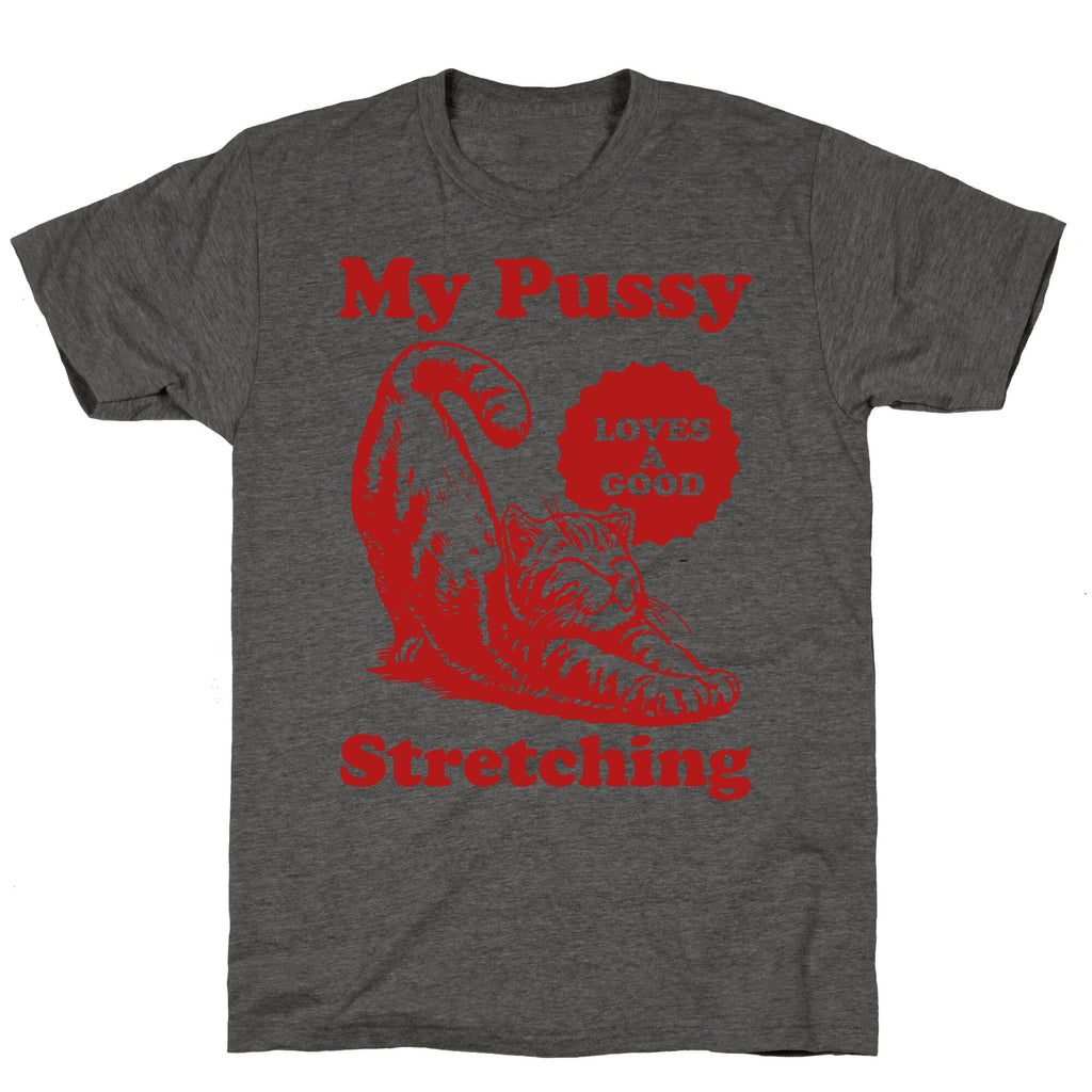 My Pussy Loves A Good Stretching Unisex Triblend Tee