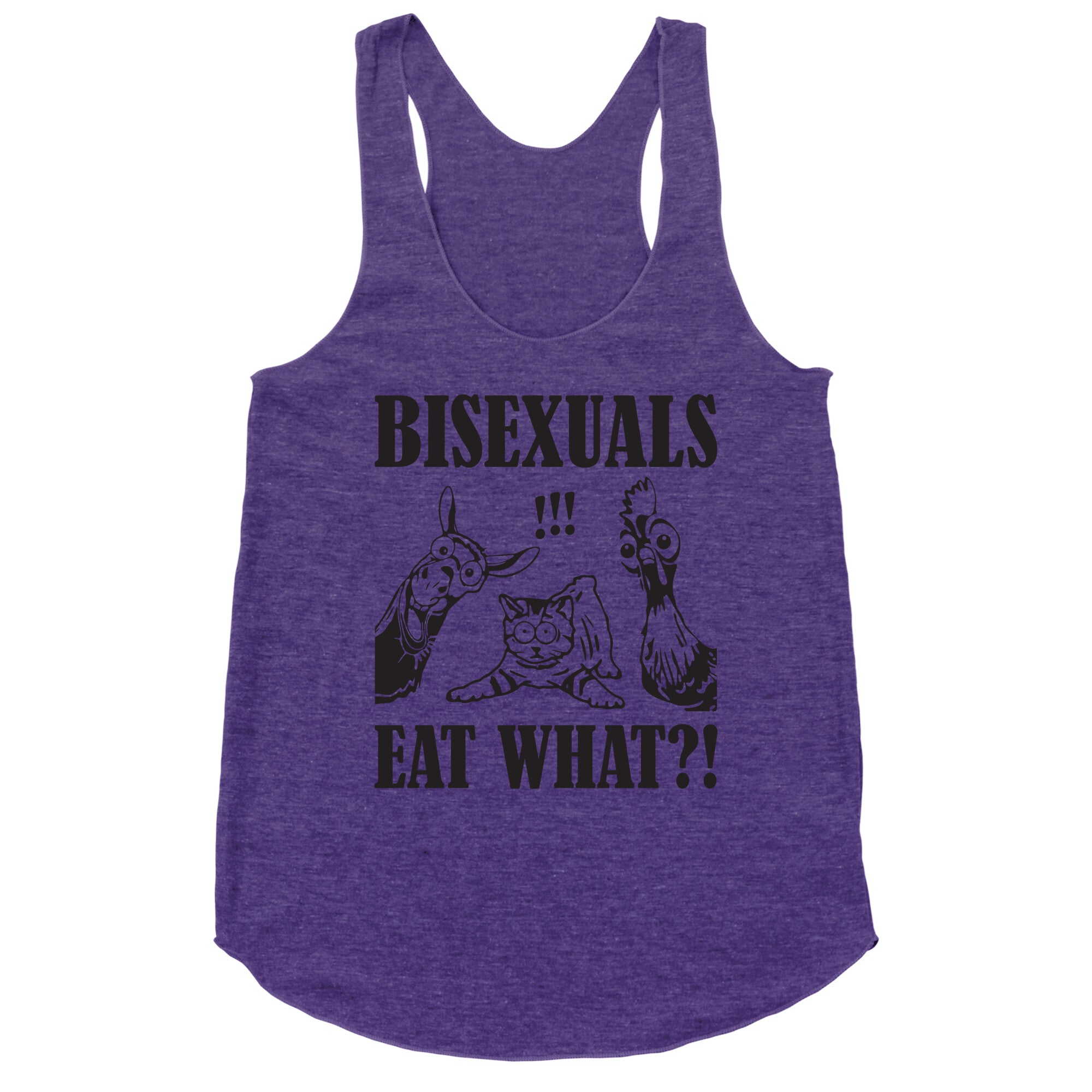 Bisexuals Eat What?! Racerback Tank