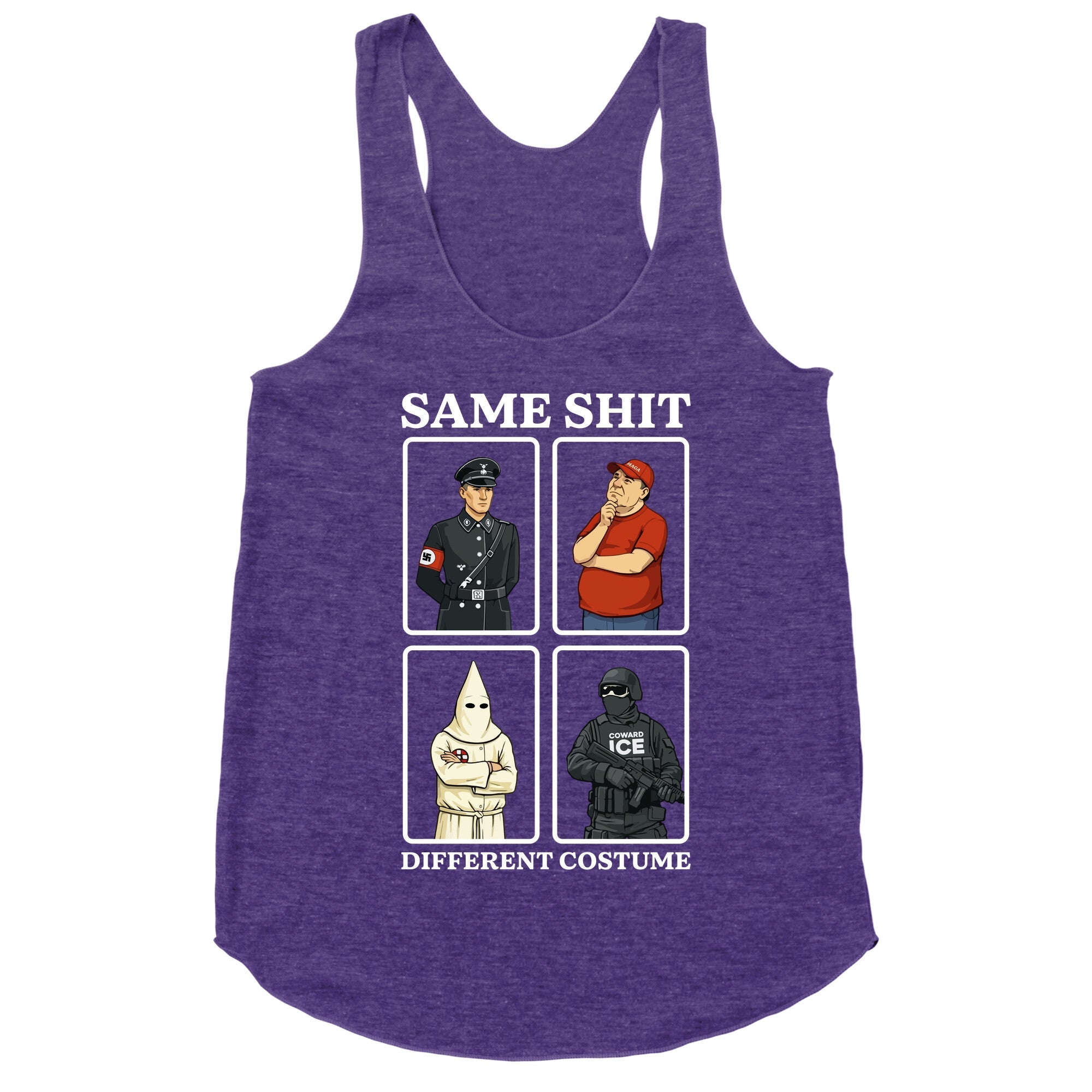Same Shit Different Costume Racerback Tank